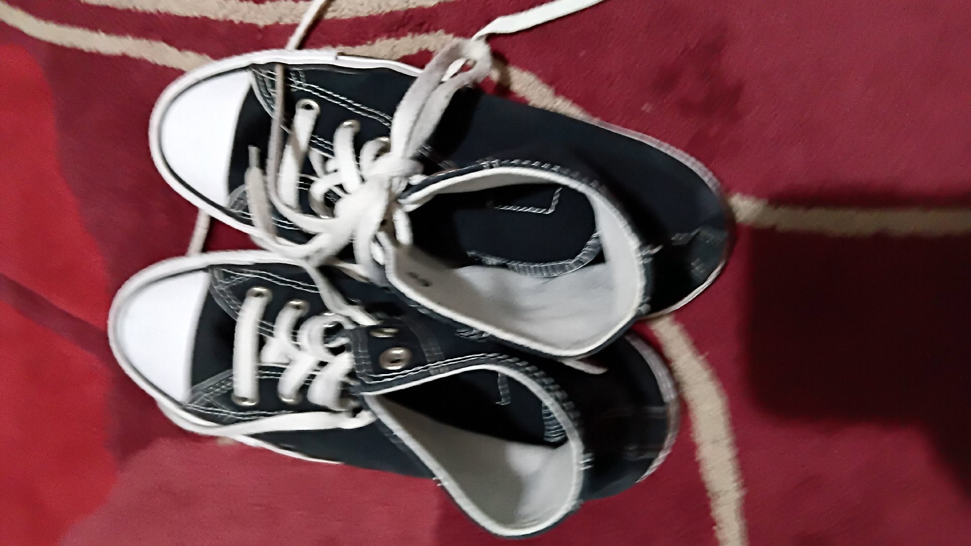Converse Navy Canvas Chuck Taylor All Star High Top Trainers, Converse, 5, Good condition — preloved on SilentSale®