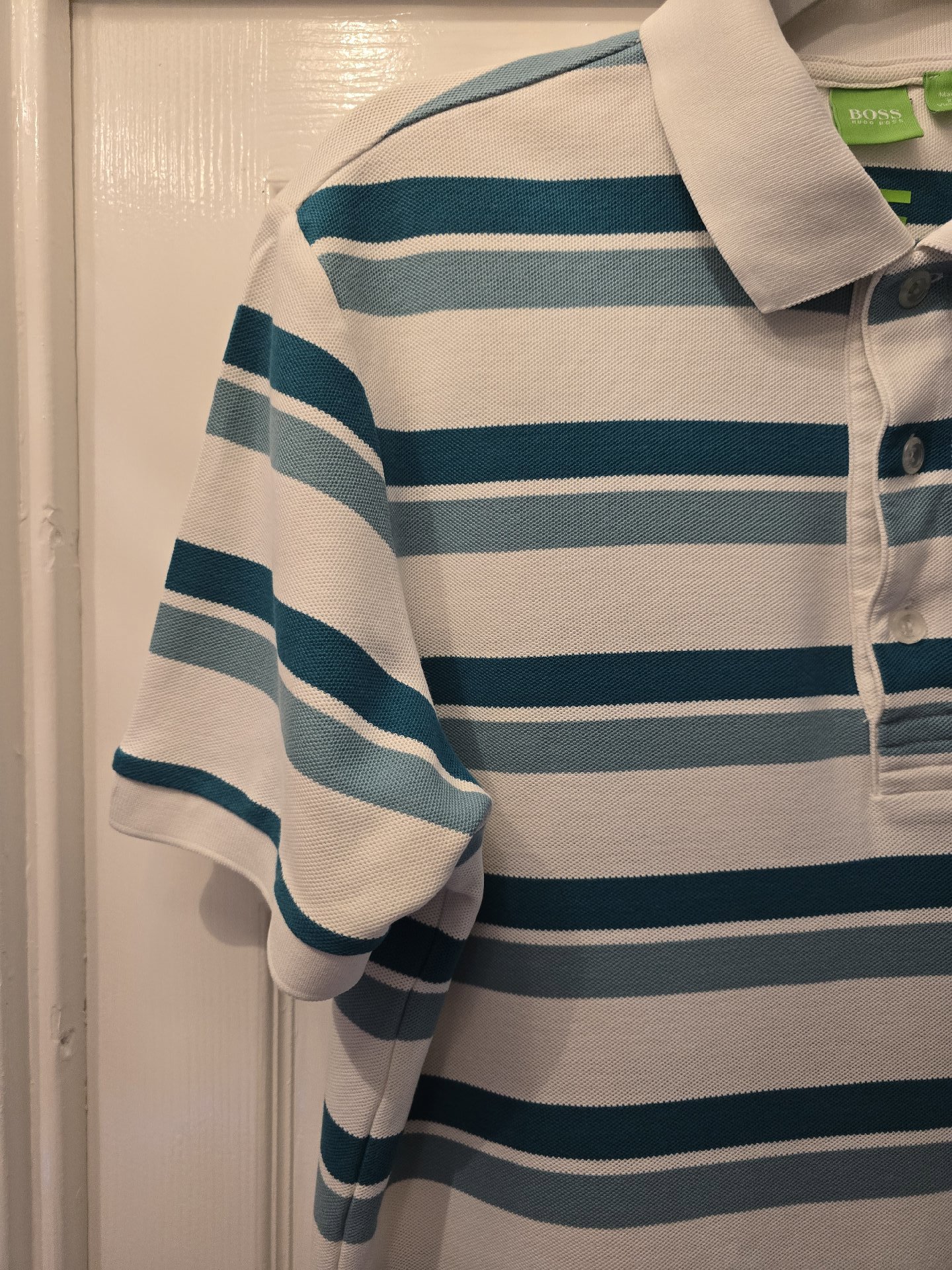 Hugo Boss Striped Polo Shirt, Hugo Boss, M, Like New condition — preloved on SilentSale®