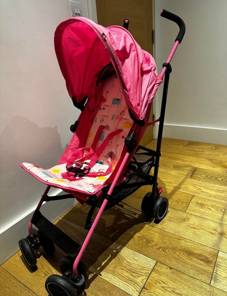 Mothercare Nanu Stroller in a pink patter, Mothercare, One Size, Good condition — preloved on SilentSale®