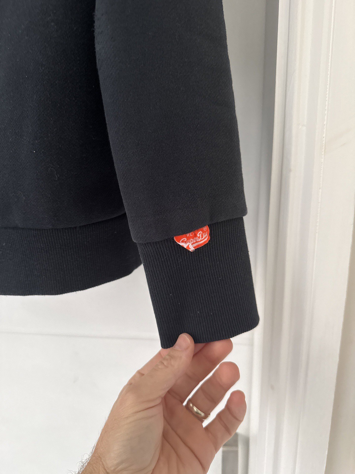 Superdry Orange Label Navy Blue Zip Hoodie – UK 8, Superdry, 8, Excellent condition — preloved on SilentSale®
