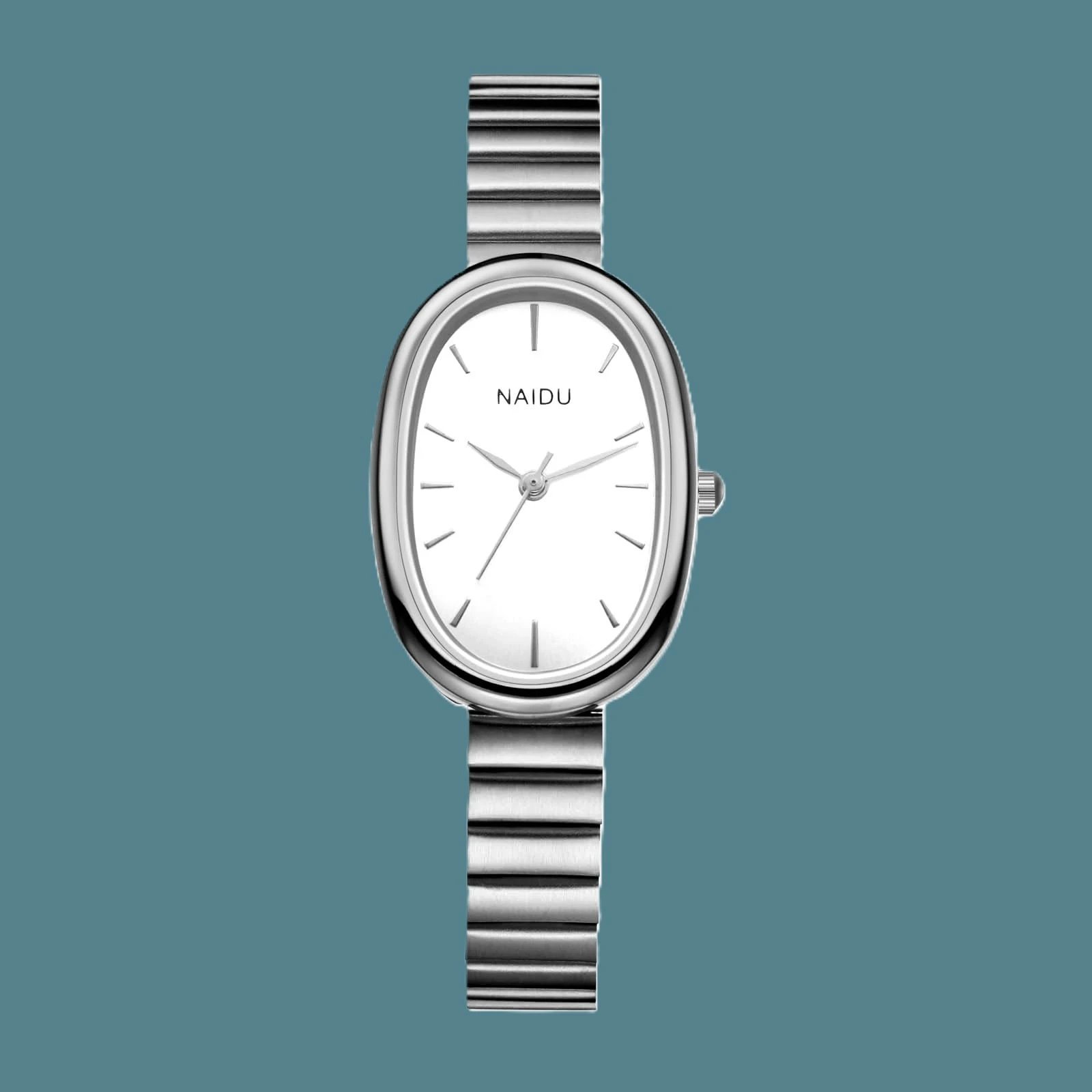 Jewelrywe women oval quartz watch - petit ladies silver analog wristwatch, Ladies, One Size, New condition — preloved on SilentSale®