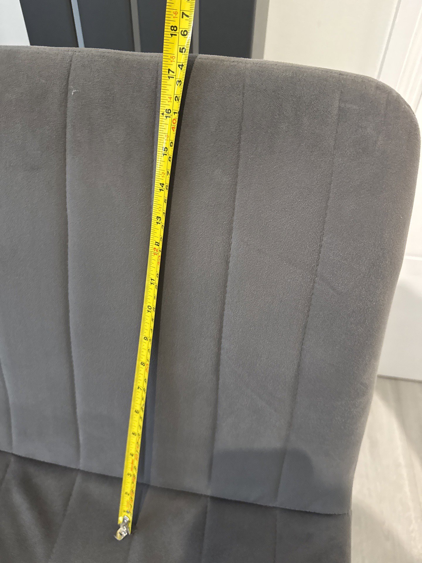 Set of 4 Grey Velvet Dining Chairs, Velvet, One Size, Good condition — preloved on SilentSale®