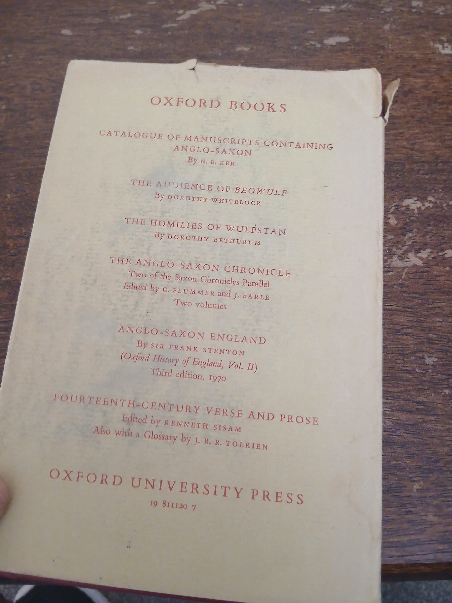 Sweet's Anglo-Saxon Reader Book Fifteenth Edition, Oxford University Press, small, Fair condition — preloved on SilentSale®