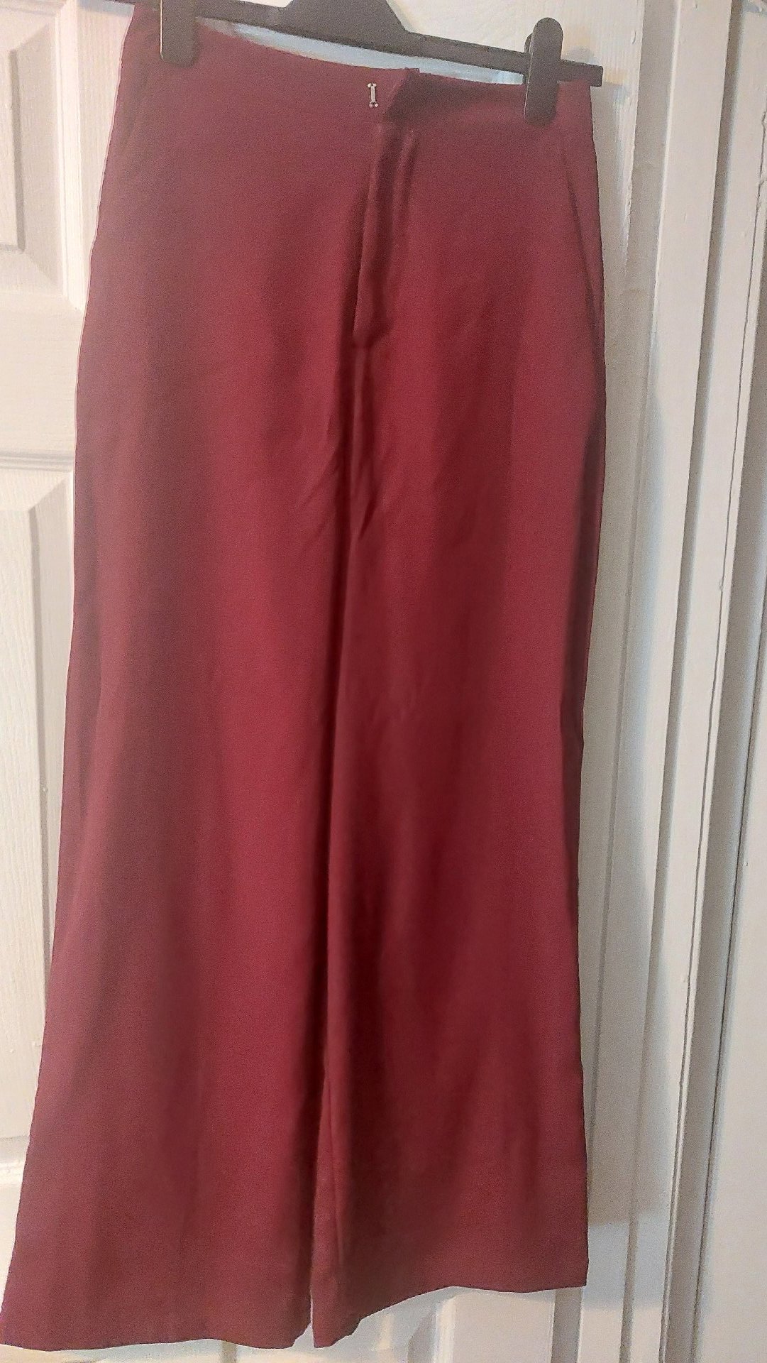 Ladies deep red trousers suit , Unbranded, 8, Good condition — preloved on SilentSale®