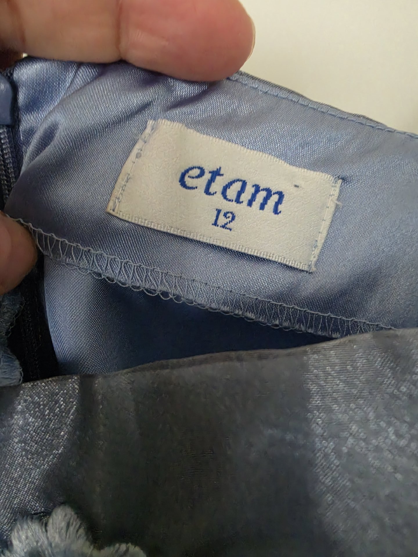Etam Blue Embroidered Slip Dress – Size 12, Etam, 12, Like New condition — preloved on SilentSale®
