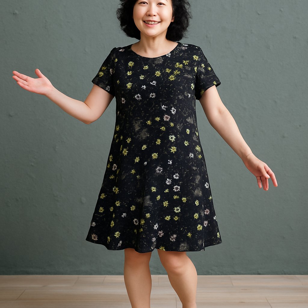 JD Williams Black Floral Short Sleeve Dress, JD Williams, 10, New condition — preloved on SilentSale®