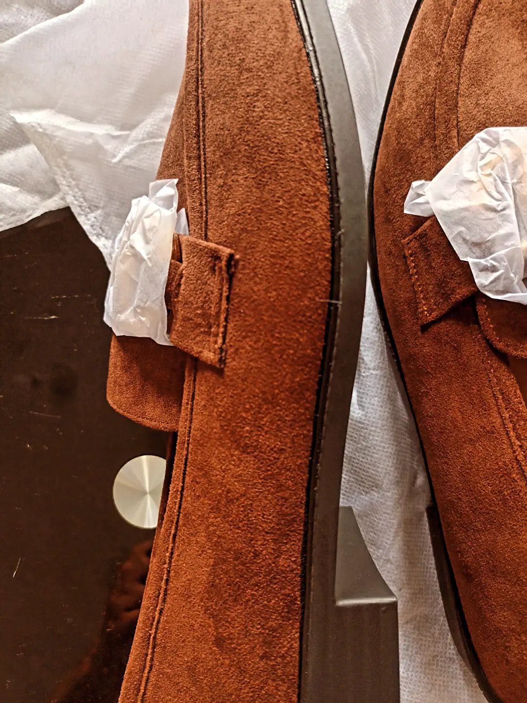 Brown Suede Loafers with Gold Buckle – Size 38, Buckle, 38, Excellent condition — preloved on SilentSale®