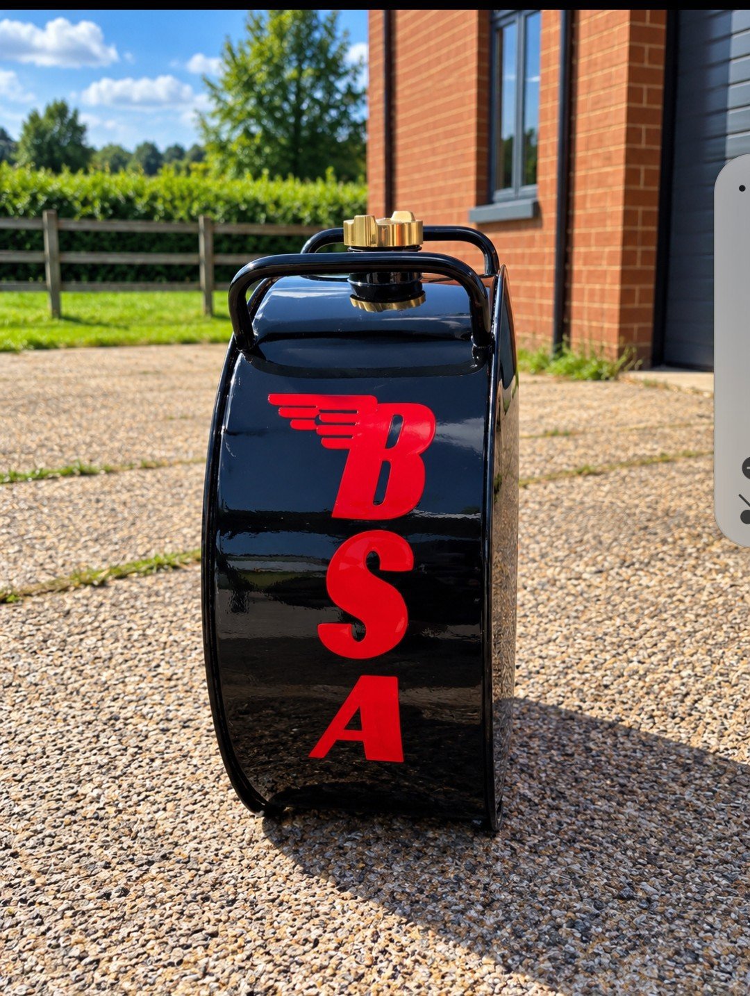 New Reproduction BSA Black Metal Petrol Can – Garage, Mancave Decor, BSA, Large, New condition — preloved on SilentSale®