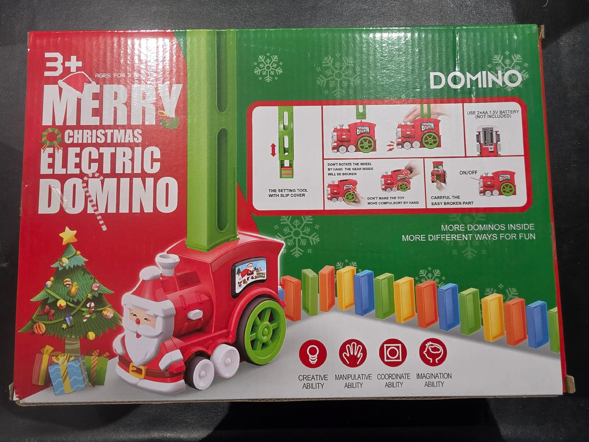 Merry Christmas Electric Domino Toy Train for Kids 3+, Electric, 3 years, New condition — preloved on SilentSale®