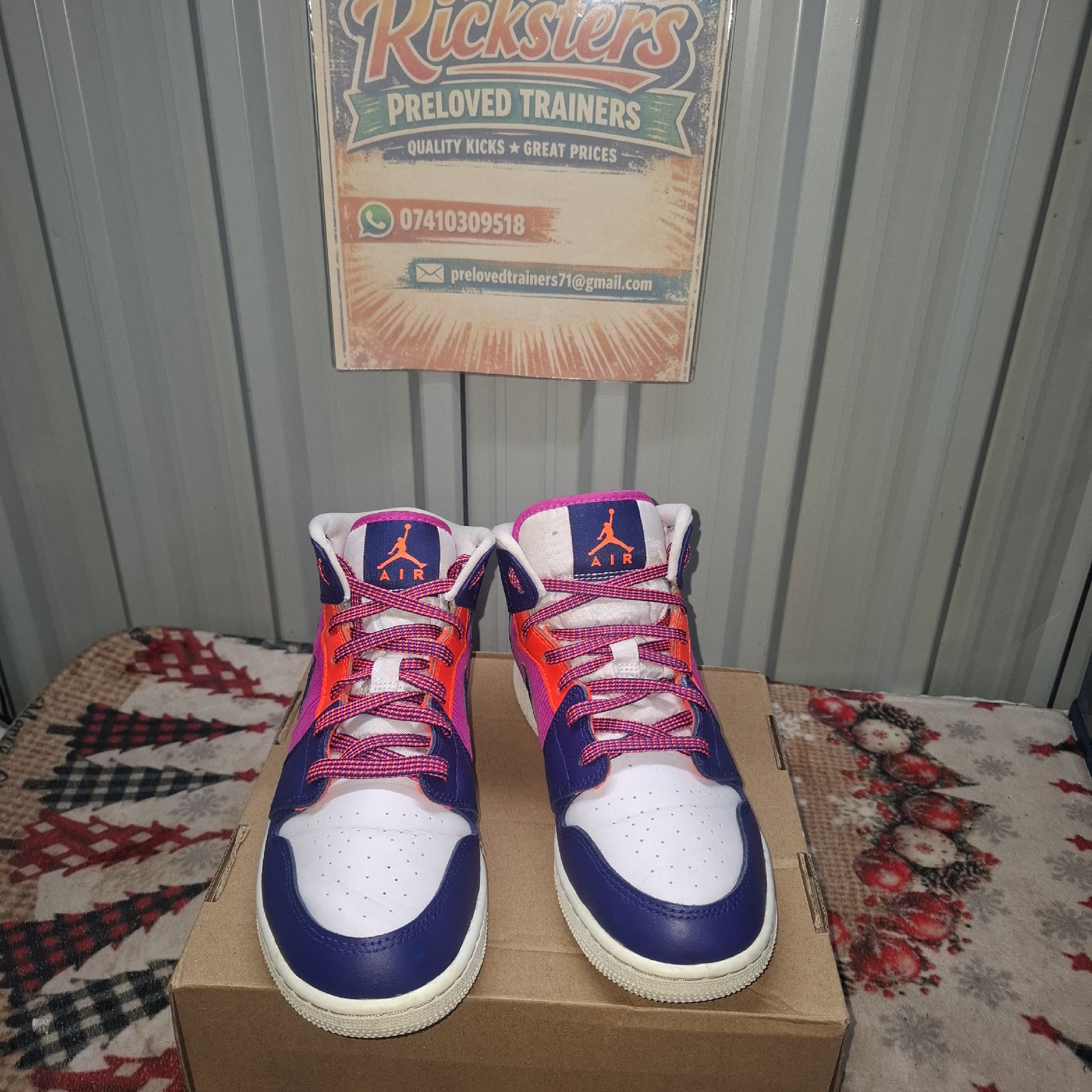 Air Jordan 1 Mid White Purple Pink Trainers – UK 5, Jordan, 5, Excellent condition — preloved on SilentSale®