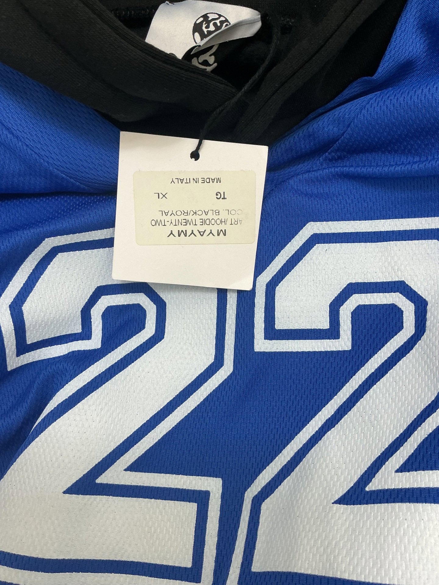 Mayamy Blue And Black Hoodie With Number 22 Print – XL, Mayamy, XL, New condition — preloved on SilentSale®