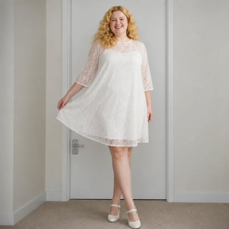 Nouvelle Collection White Lace Swing Dress, Nouvelle Collection, 26, New condition — preloved on SilentSale®