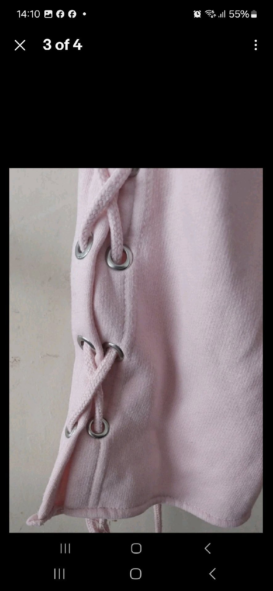 PrettyLittleThing Pink Lace-Up Side Joggers – UK 12, PrettyLittleThing, 12, Excellent condition — preloved on SilentSale®