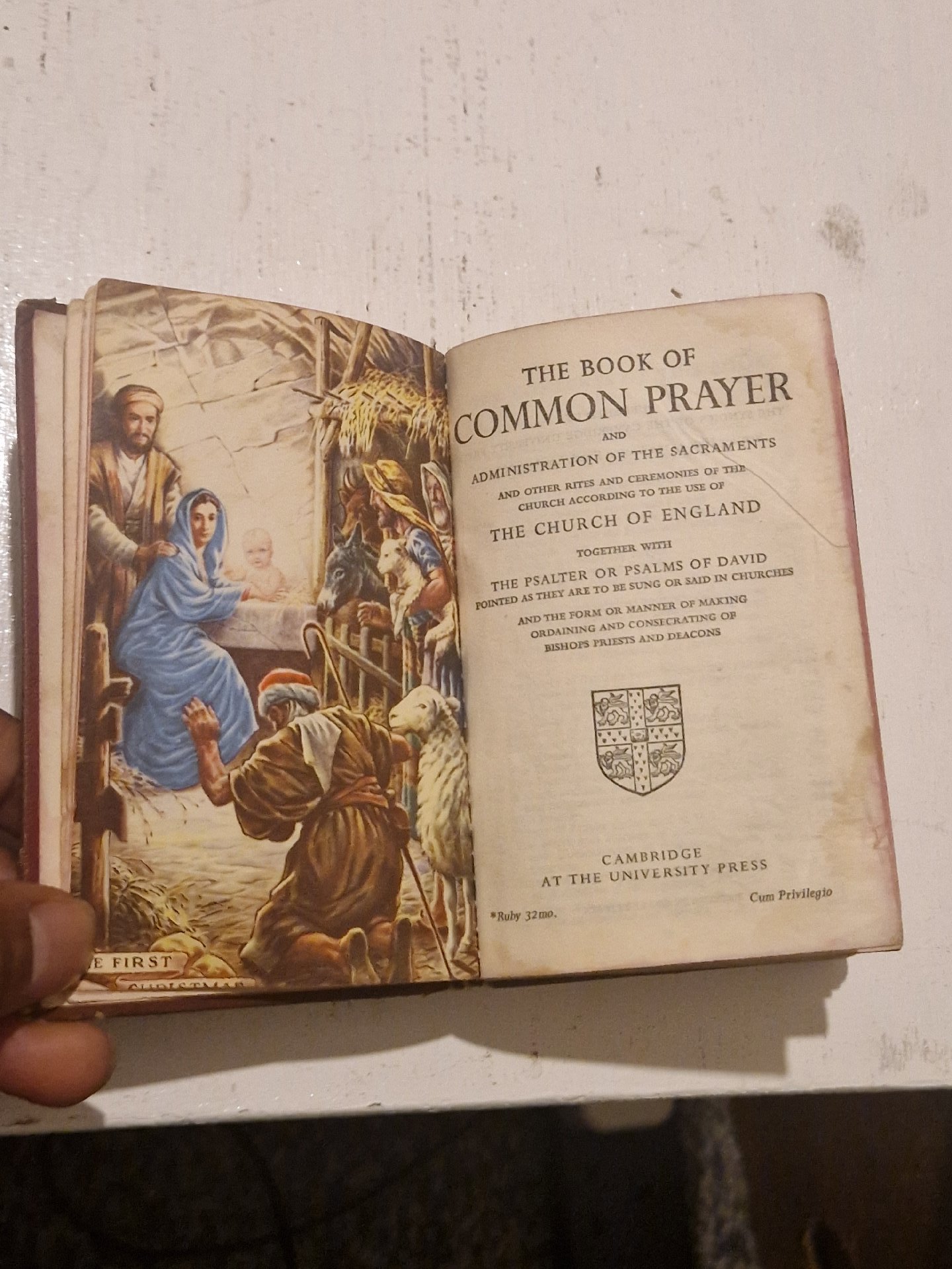 Vintage illustrated book titled 'Picture Prayer and Hymns' published by Cambridge University Press, Cambridge University Press, One Size, Excellent condition — preloved on SilentSale®