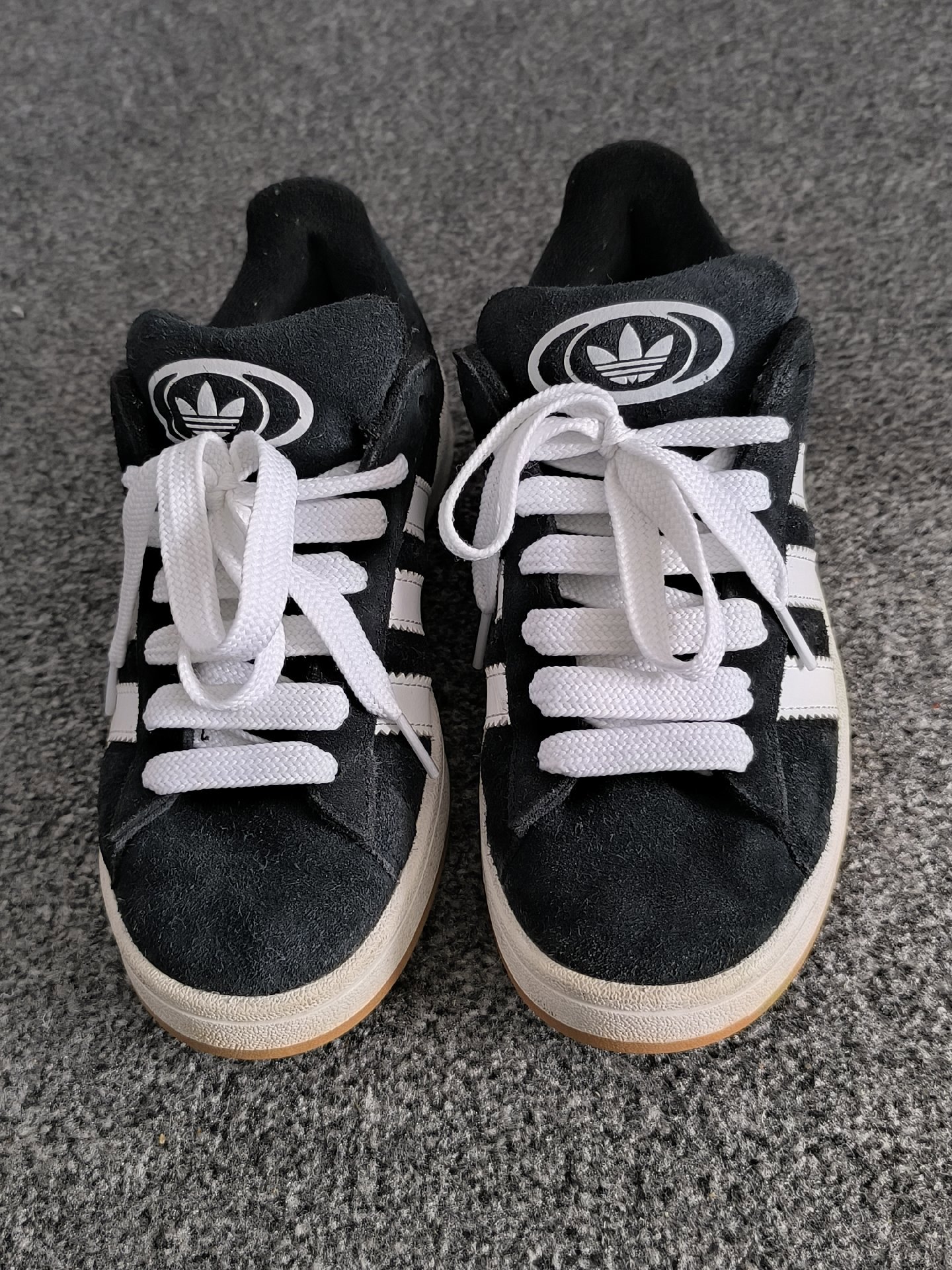 Adidas Campus 00s Black Suede Trainers with White Stripes, Adidas, 4, Good condition — preloved on SilentSale®