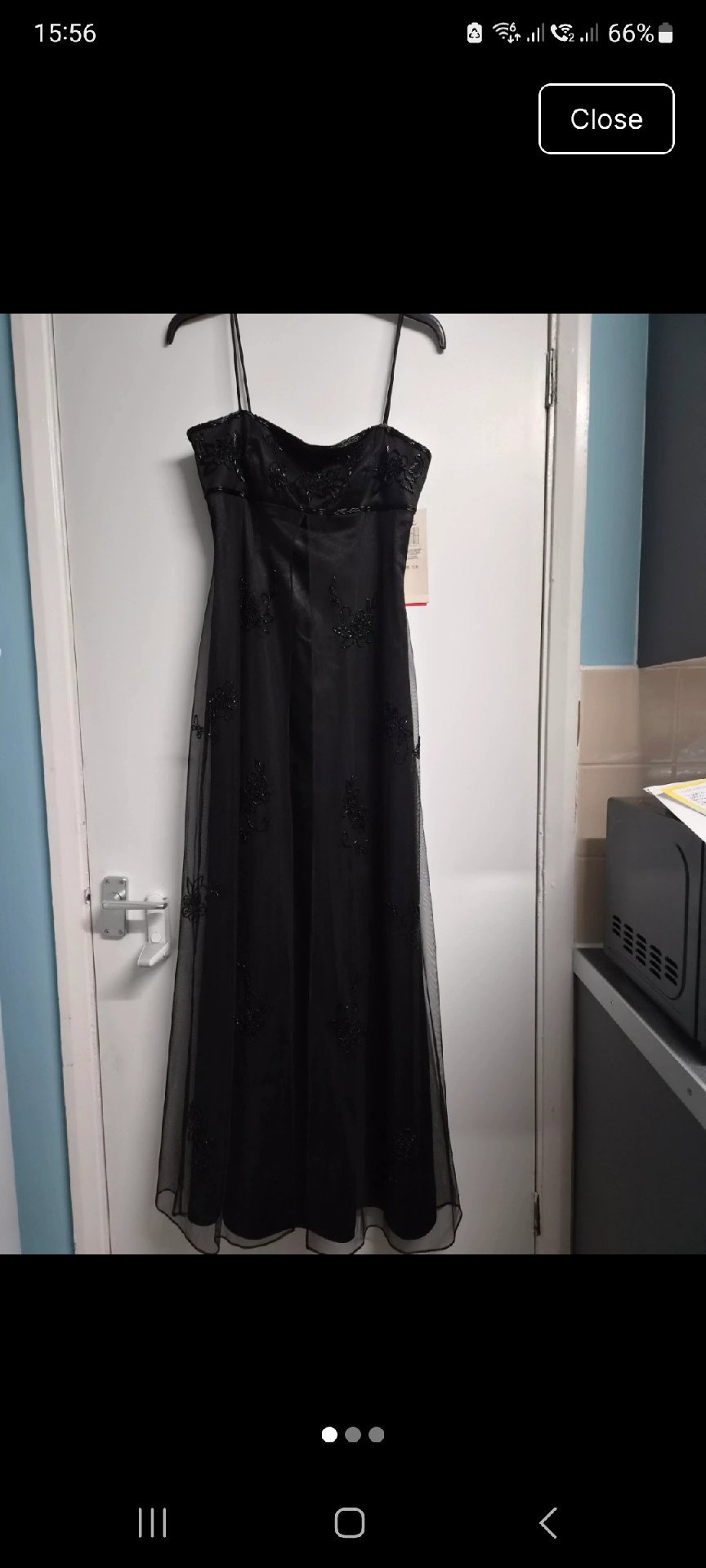 90s/y2k Morgan & Co. Black Beaded Evening Dress, Morgan & Co., 10, New condition — preloved on SilentSale®