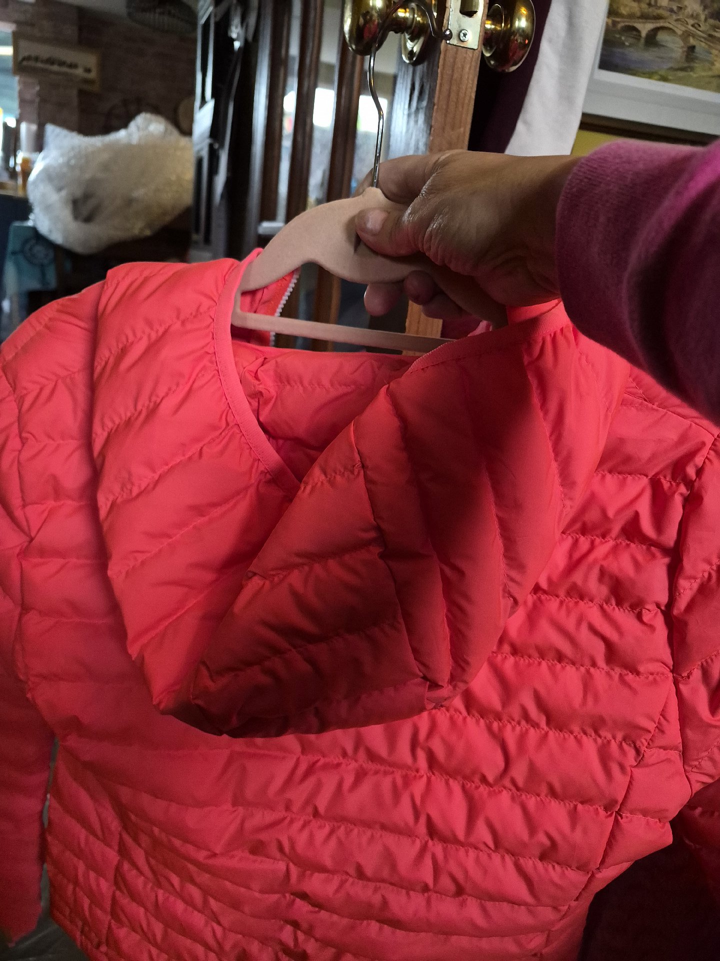 Ecoalf Red Lightweight Puffer Jacket – Size S, Ecoalf, S, New condition — preloved on SilentSale®