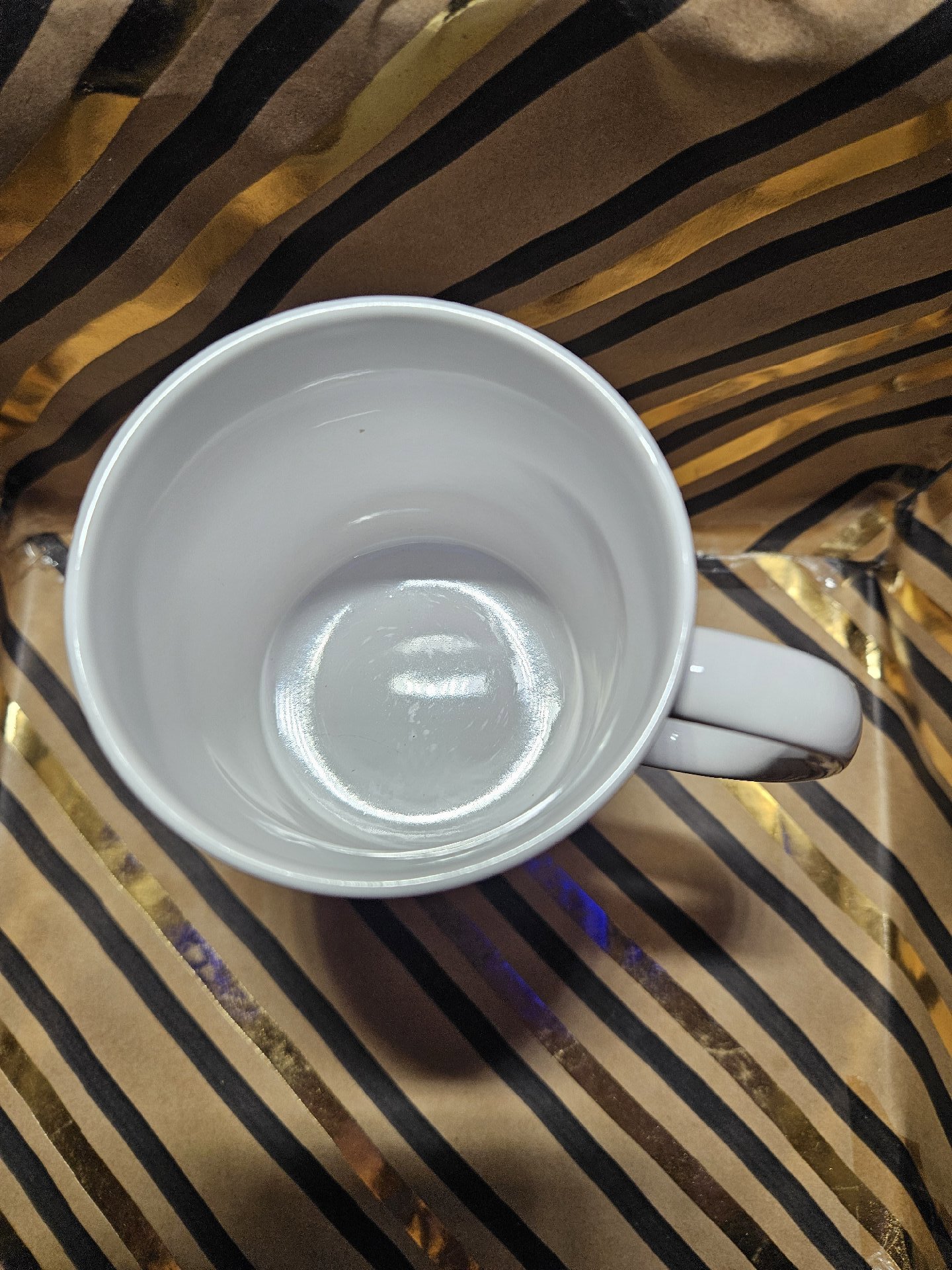 White Ceramic Coffee Mug with 'Fueled by Iced Coffee & Anxiety' Print, Unbranded, One Size, New condition — preloved on SilentSale®