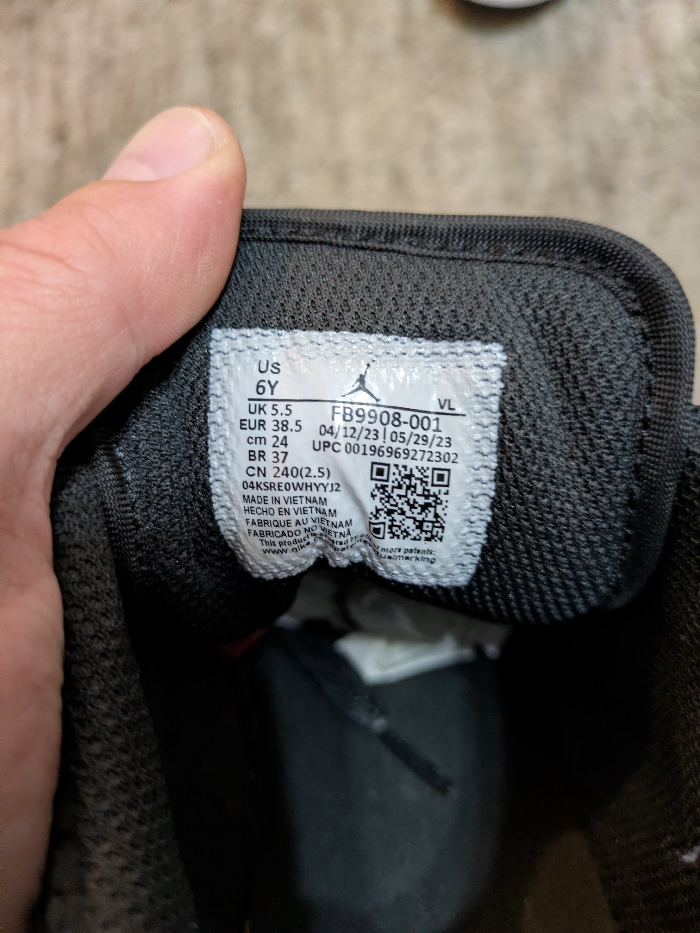 Nike Air Jordan Black Trainers, Nike, 5.5, Excellent condition — preloved on SilentSale®