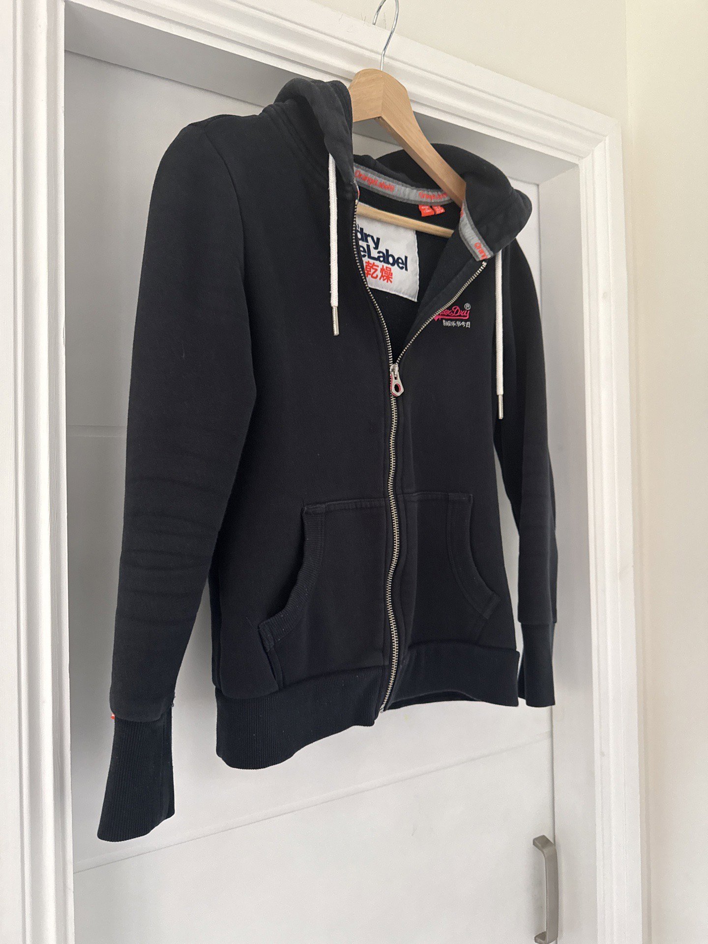 Superdry Orange Label Navy Blue Zip Hoodie – UK 8, Superdry, 8, Excellent condition — preloved on SilentSale®