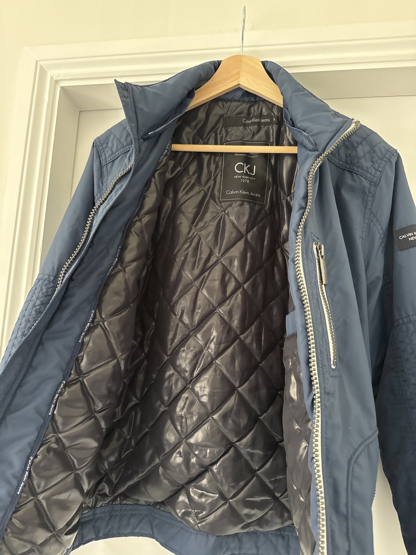 Calvin Klein Jeans Blue Technical Outerwear Jacket – M, Calvin Klein, M, Excellent condition — preloved on SilentSale®