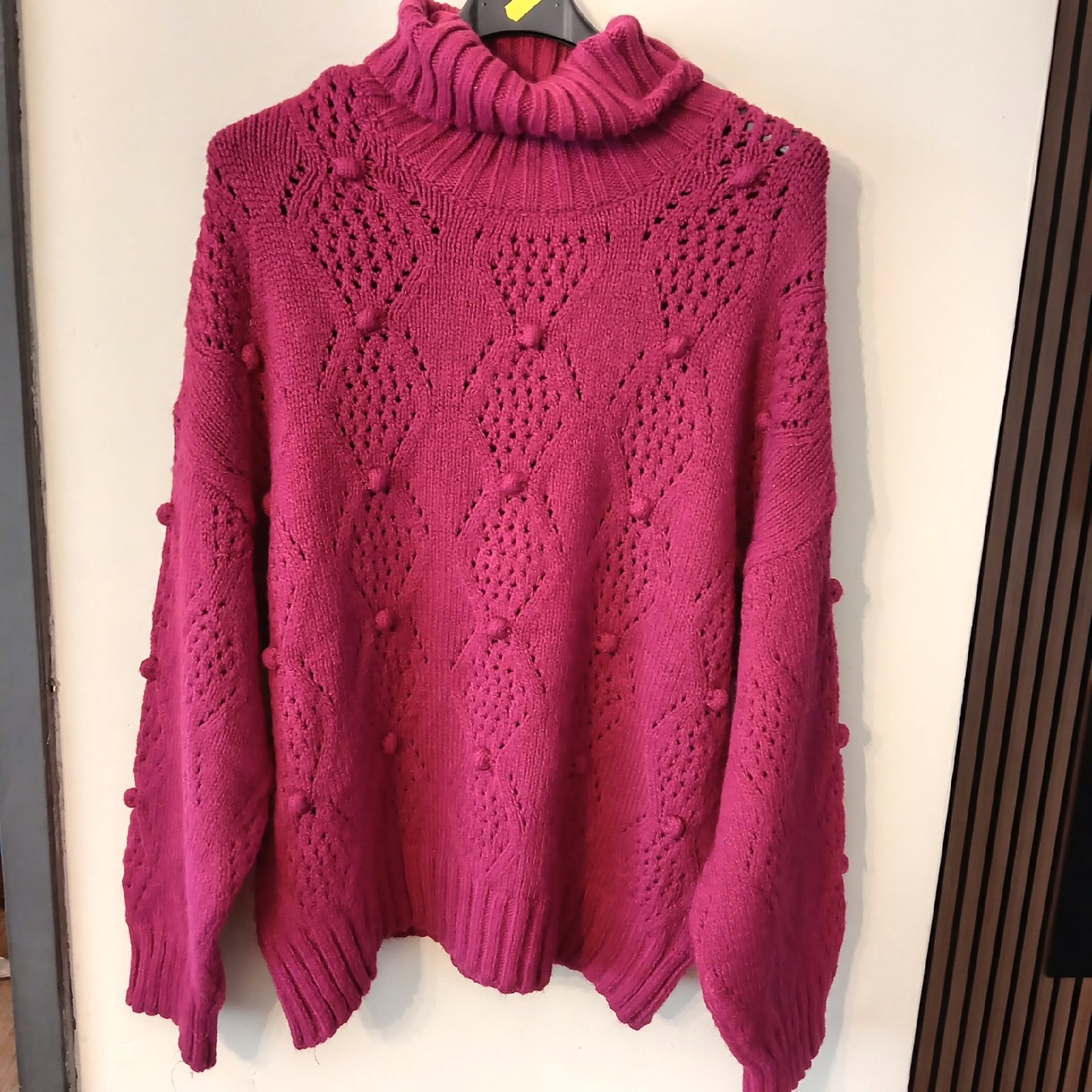 Papaya Pink Chunky Knit Turtleneck Jumper – Size 25, papaya, 25, New condition — preloved on SilentSale®