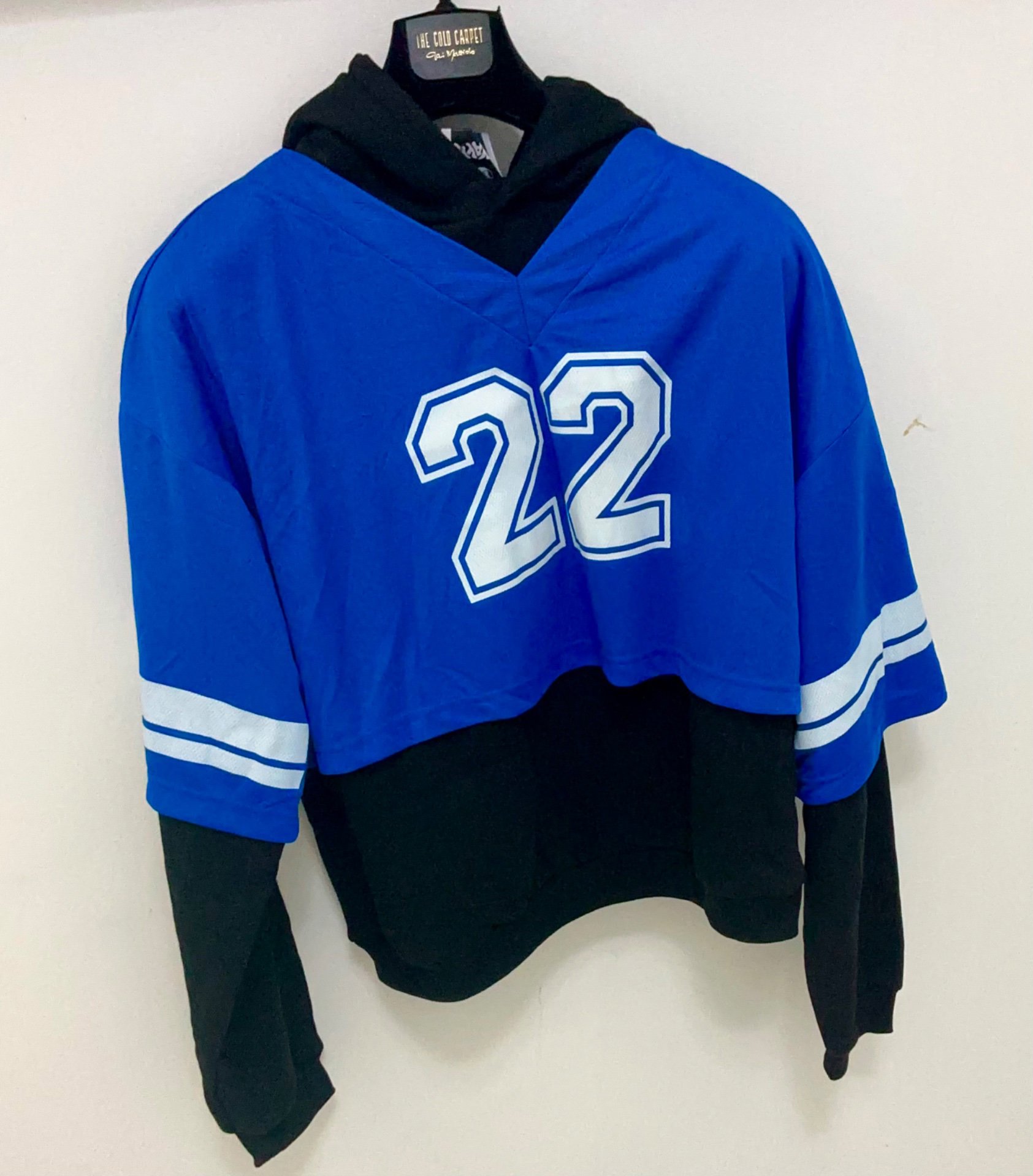 Mayamy Blue And Black Hoodie With Number 22 Print – XL, Mayamy, XL, New condition — preloved on SilentSale®