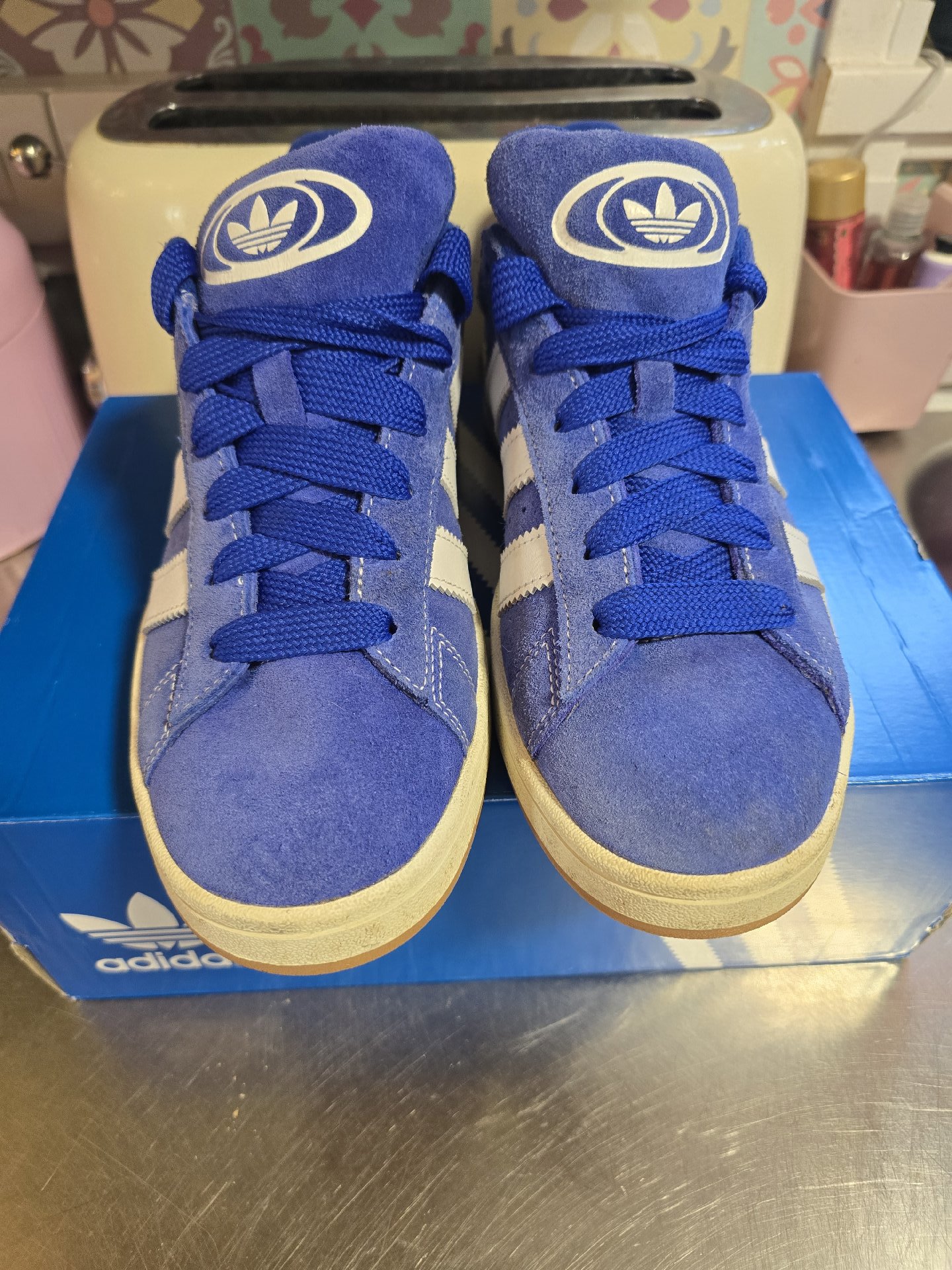 Adidas Campus Blue Suede Trainers – UK 8, Adidas, 8, Excellent condition — preloved on SilentSale®
