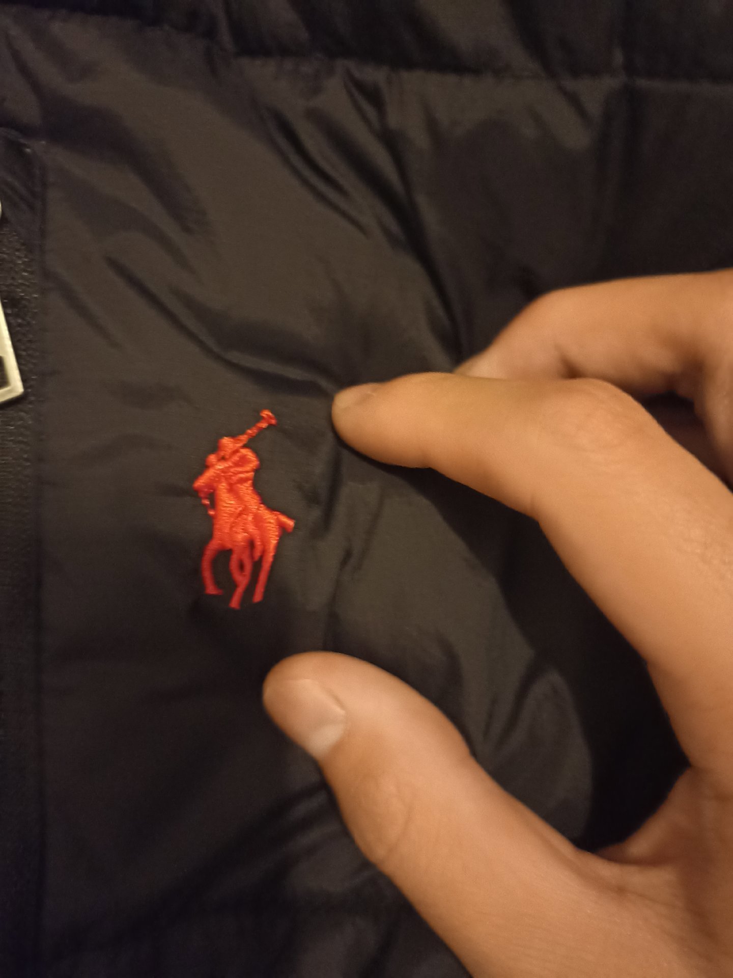 Polo Ralph Lauren Black Puffer Jacket with Hood – Size L, Polo Ralph Lauren, L, Like New condition — preloved on SilentSale®
