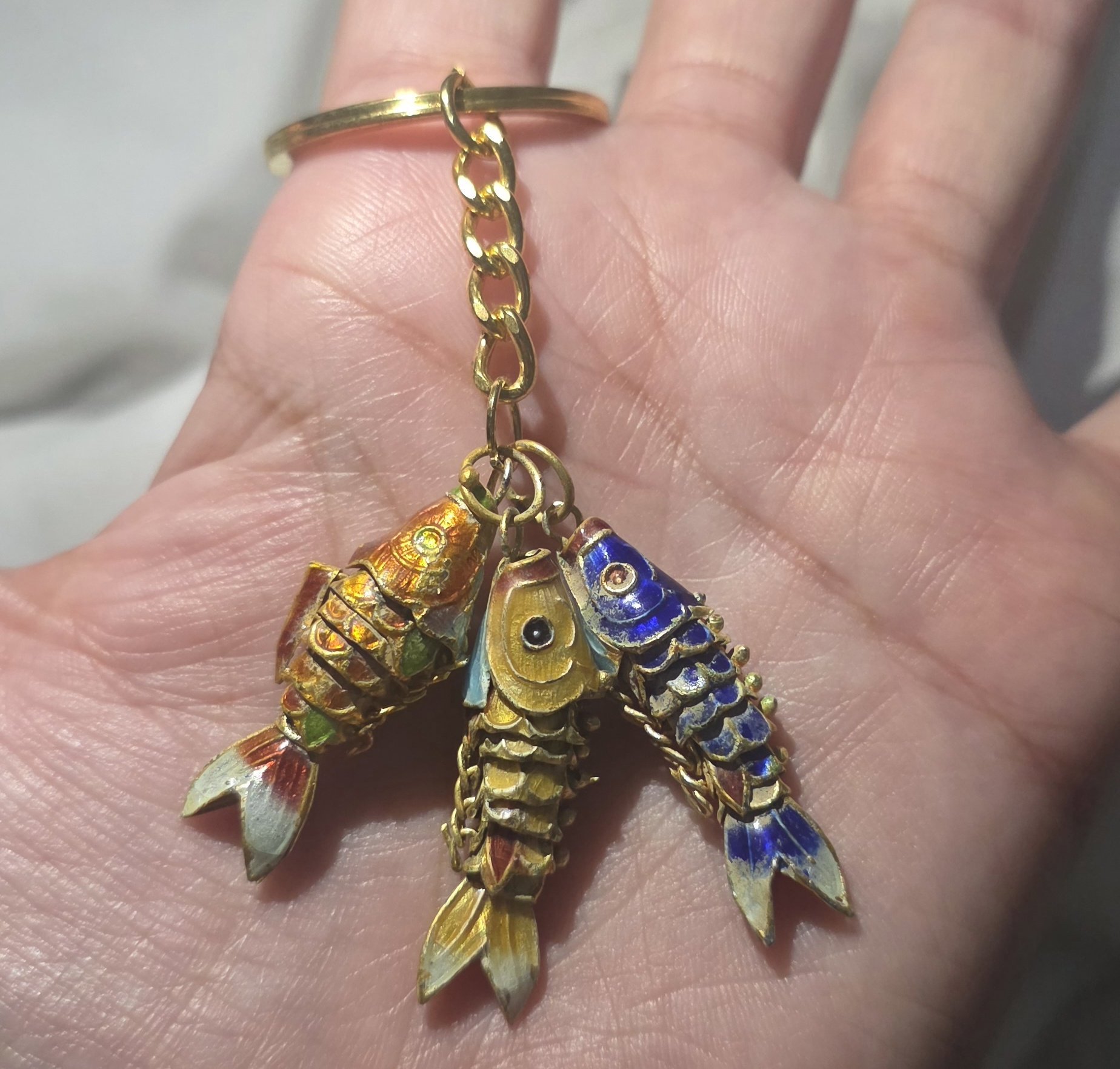 Cloisonné Enamel Koi / Goldfish Keychain , Unbranded, One Size, New condition — preloved on SilentSale®