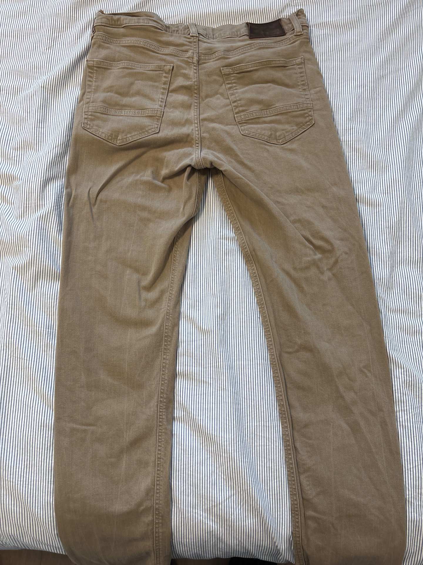 M&S Men's Beige Casual Trousers, Marks & Spencer, W34 L34, Good condition — preloved on SilentSale®