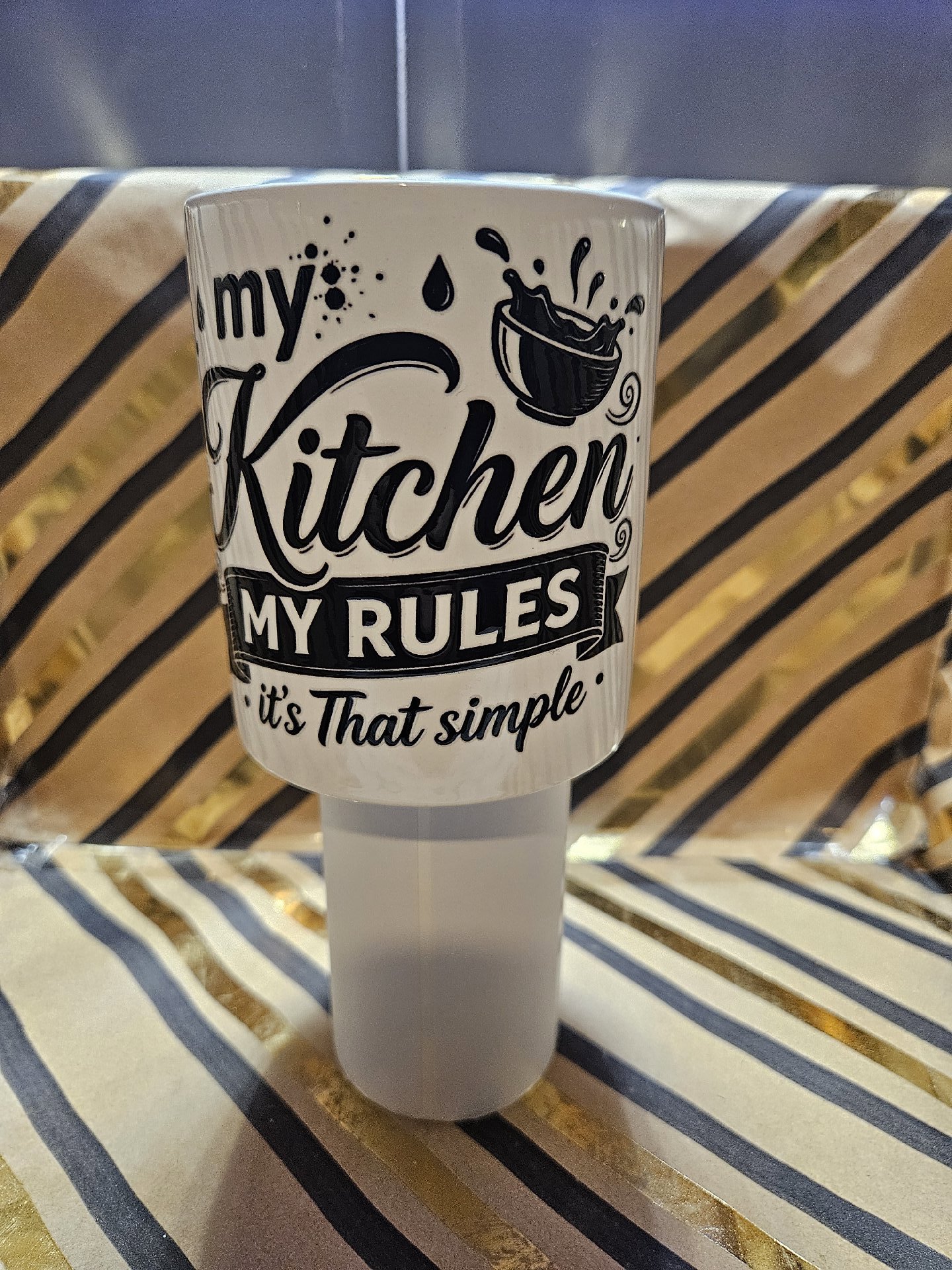 Ceramic Kitchen Rules Mug with Handle, Unbranded, One Size, New condition — preloved on SilentSale®