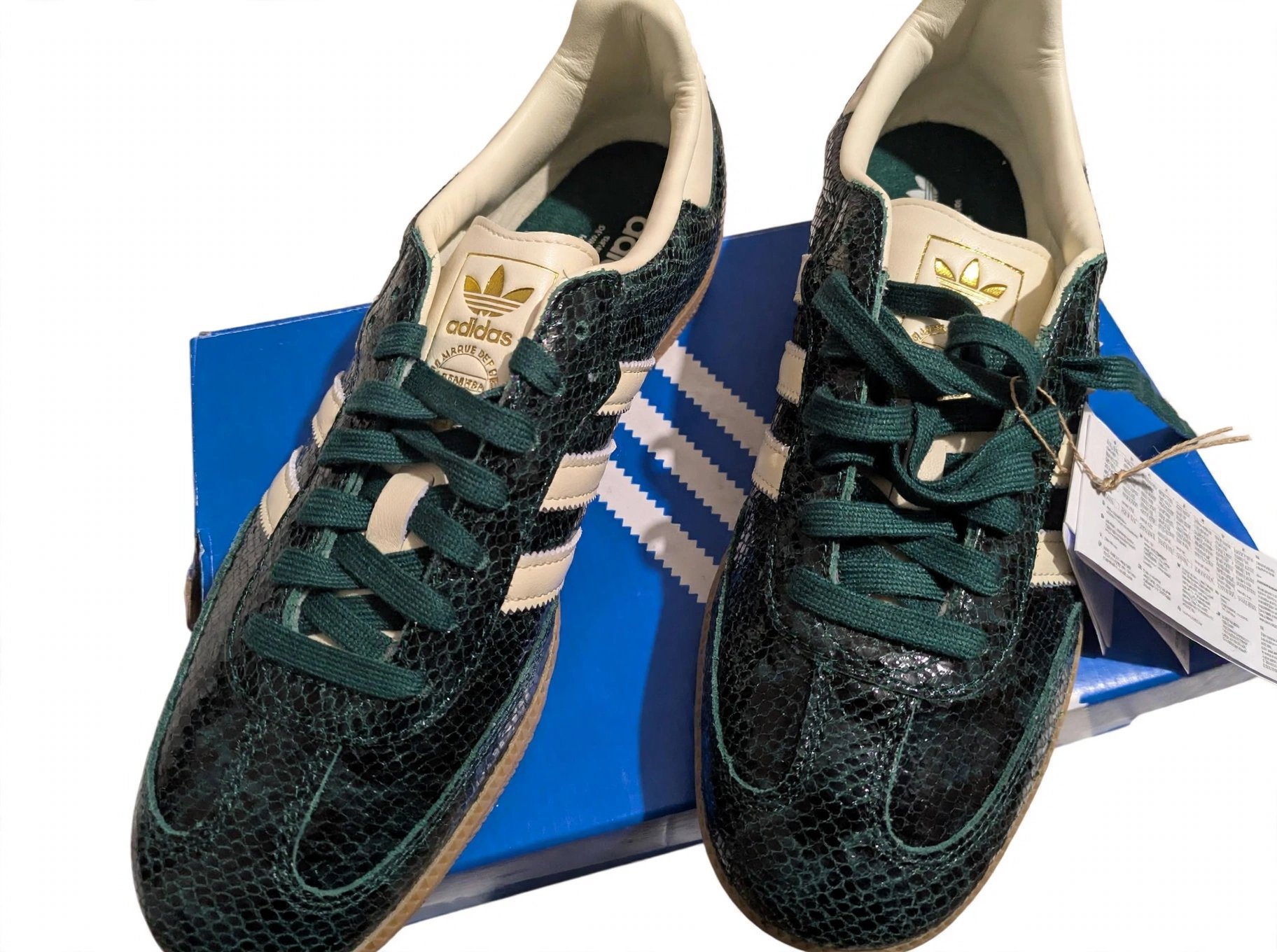 Adidas Samba Trainers Green Snake Print – Size 9, Adidas, 9, New condition — preloved on SilentSale®