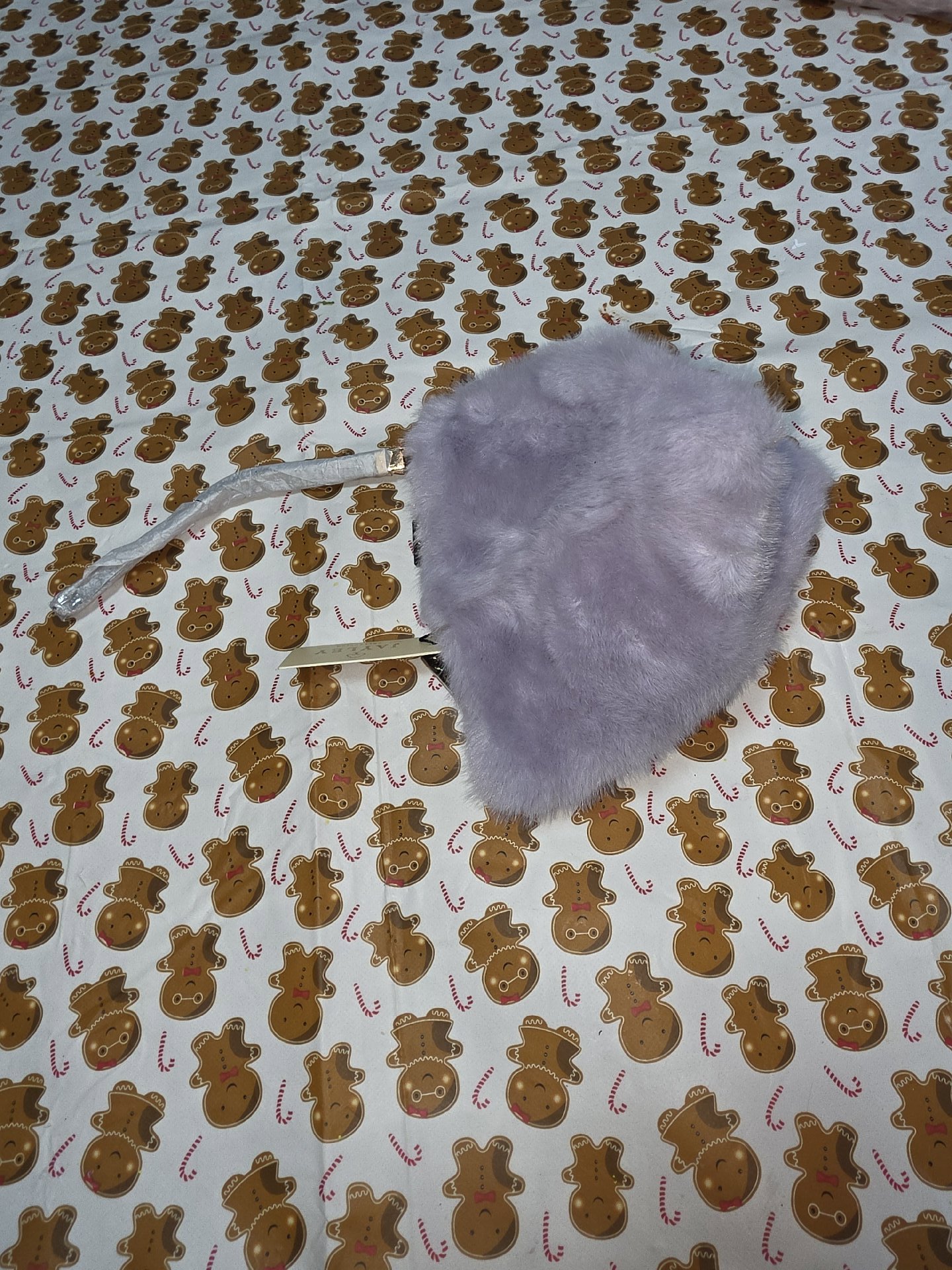 Faux Fur Lilac Small Pouch Bag with Colourful Lining, Jayley, Small, New condition — preloved on SilentSale®