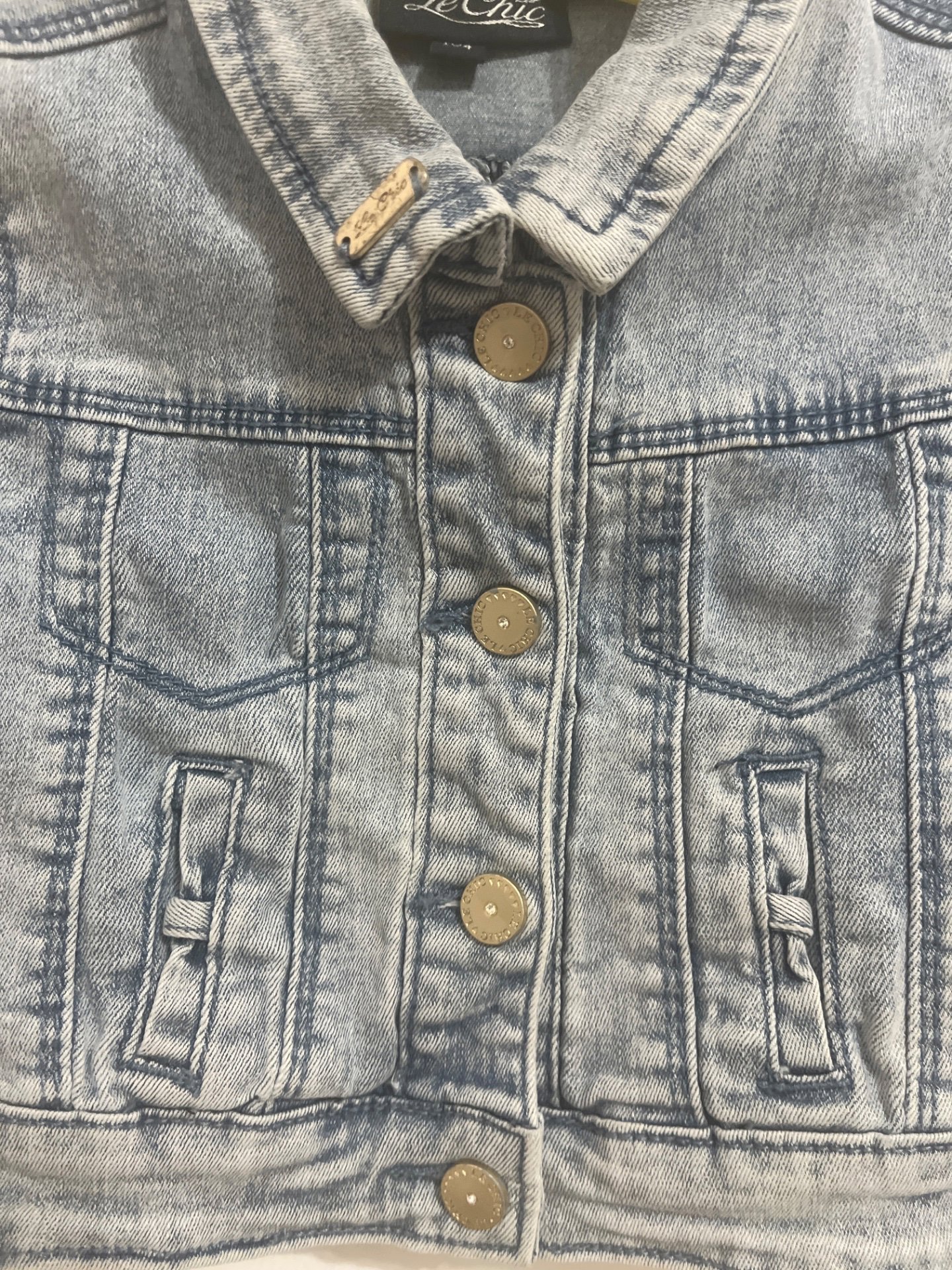 Le Chic Girls Denim Jacket , Le Chic, 3 years, Like New condition — preloved on SilentSale®