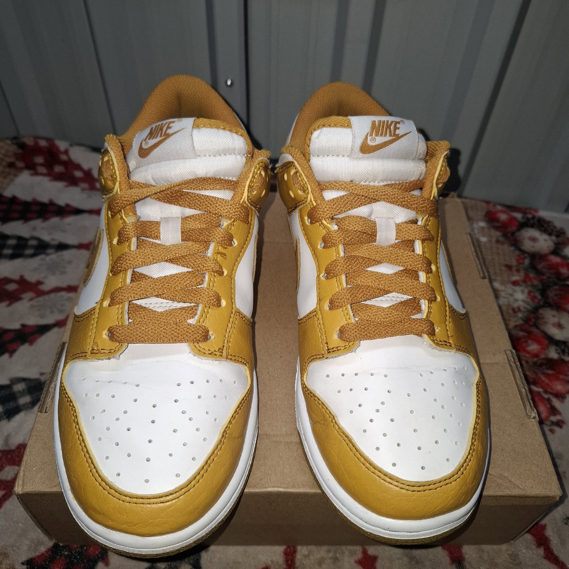 Nike Dunk Low Yellow White Trainers – UK 5 / EU 38, Nike, 5, Excellent condition — preloved on SilentSale®