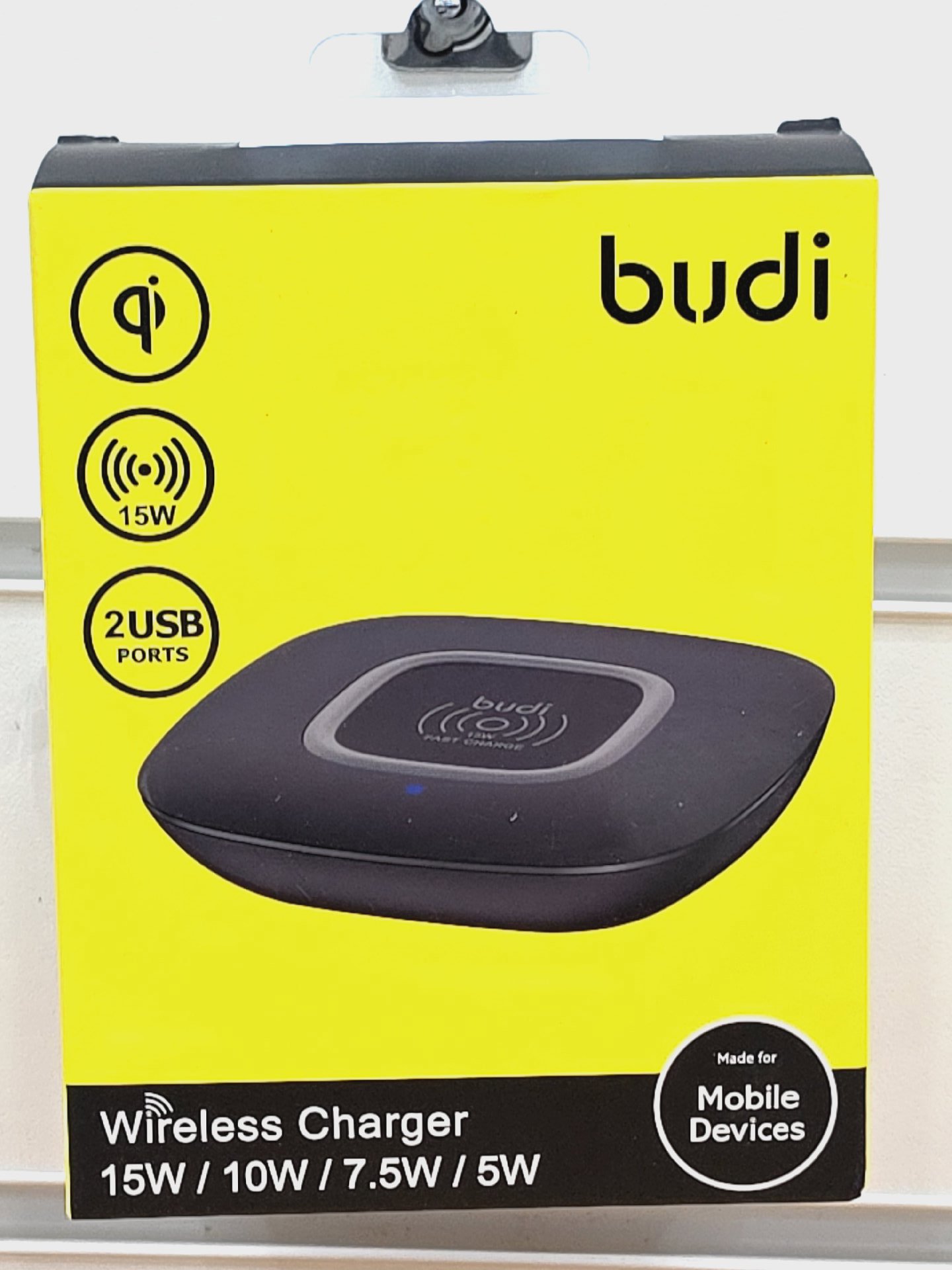 Budi Wireless Charger 15W Fast Charge with 2 USB Ports, Budi, One Size, New condition — preloved on SilentSale®