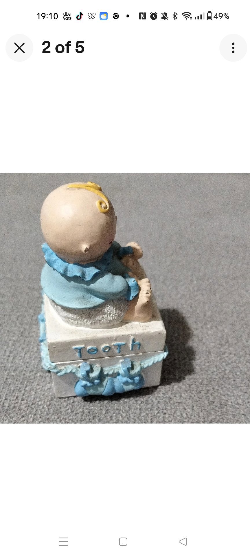 Baby Blue Ceramic First Tooth Keepsake Box, Keepsake, One Size, Good condition — preloved on SilentSale®