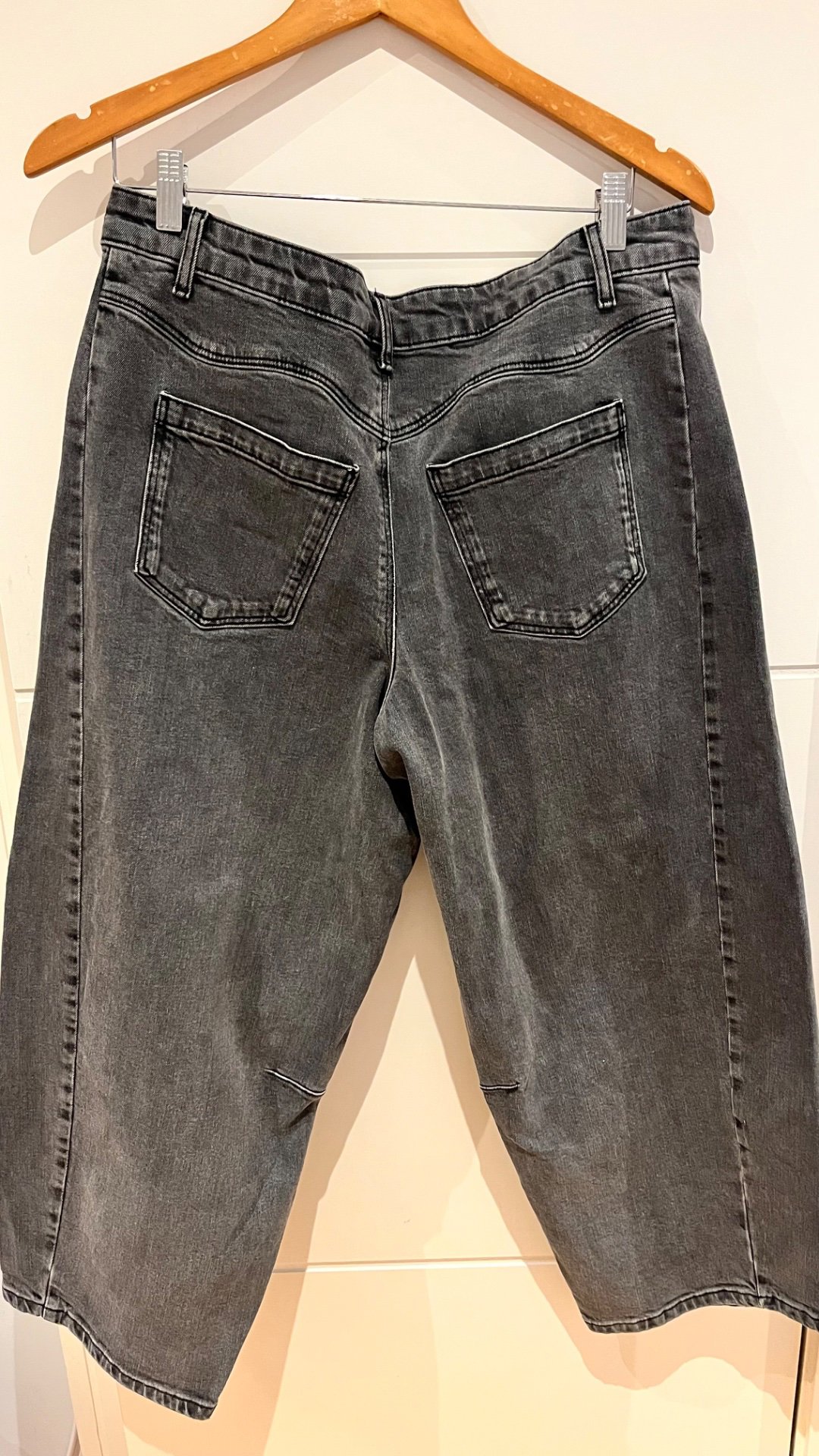 Oliver Bonas grey barrel-leg jeans, Other, 12, Like New condition — preloved on SilentSale®