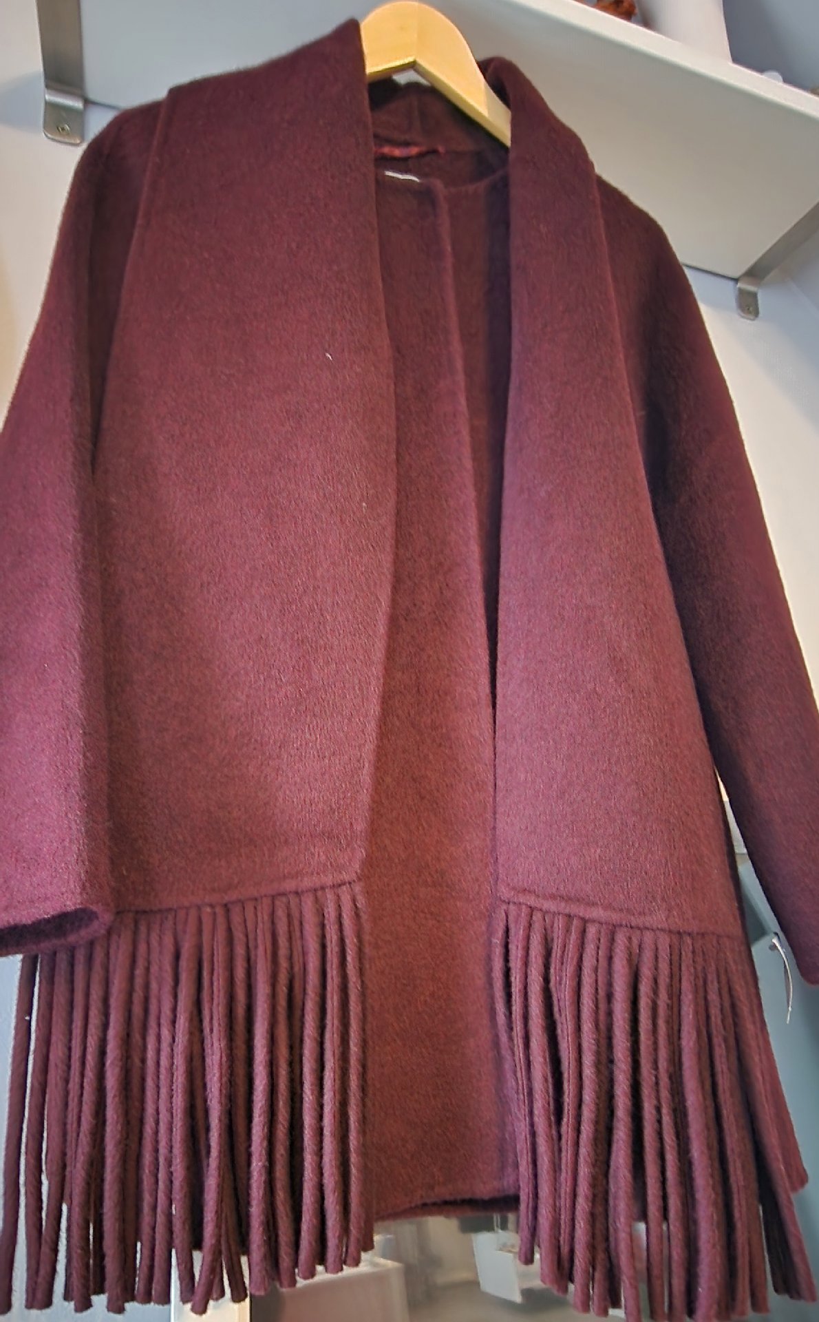 M&M Bordeaux Wool Jacket with Scarf – Size M, M&M, M, Excellent condition — preloved on SilentSale®