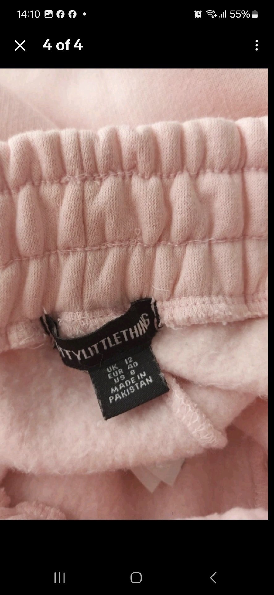 PrettyLittleThing Pink Lace-Up Side Joggers – UK 12, PrettyLittleThing, 12, Excellent condition — preloved on SilentSale®