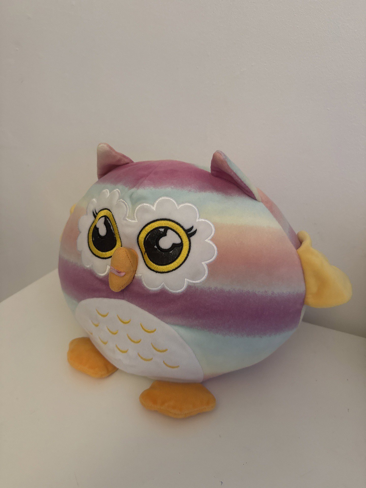 Rainbow Striped Owl Soft Toy Plush, Rainbow, One Size, Excellent condition — preloved on SilentSale®
