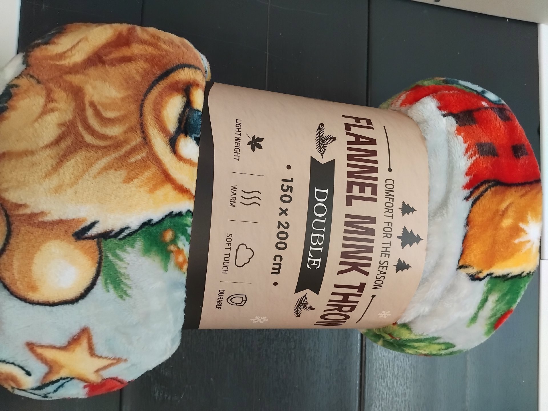 Flannel Mink Double Throw Blanket 150x200 cm highland cow Design christmas Blanket , cotton king, 150 x 200 cm, New condition — preloved on SilentSale®
