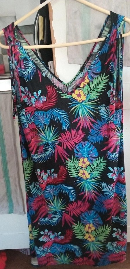 George Black Tropical Print Sleeveless Dress – UK 14, George, 14, Like New condition — preloved on SilentSale®