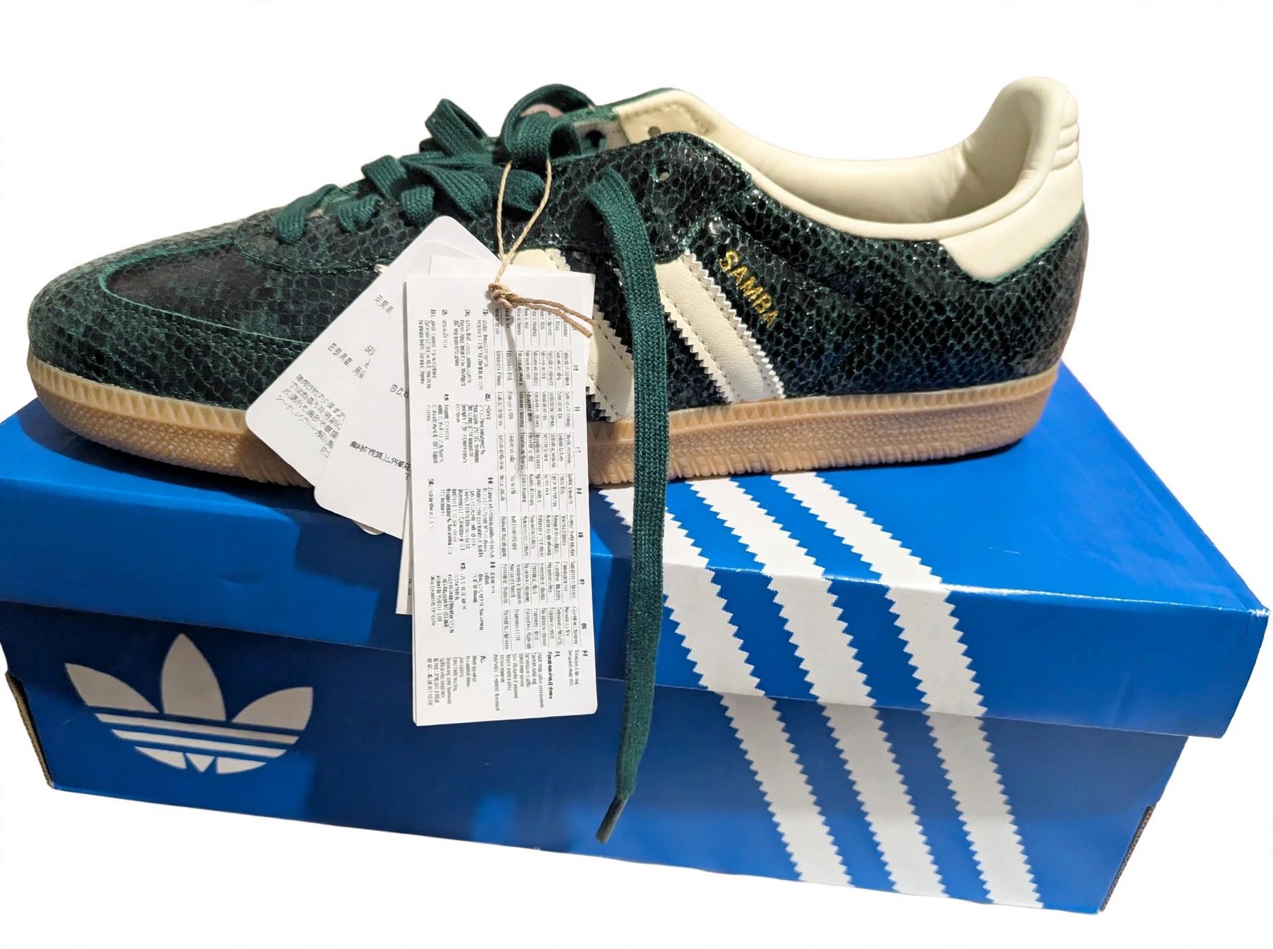 Adidas Samba Trainers Green Snake Print – Size 9, Adidas, 9, New condition — preloved on SilentSale®