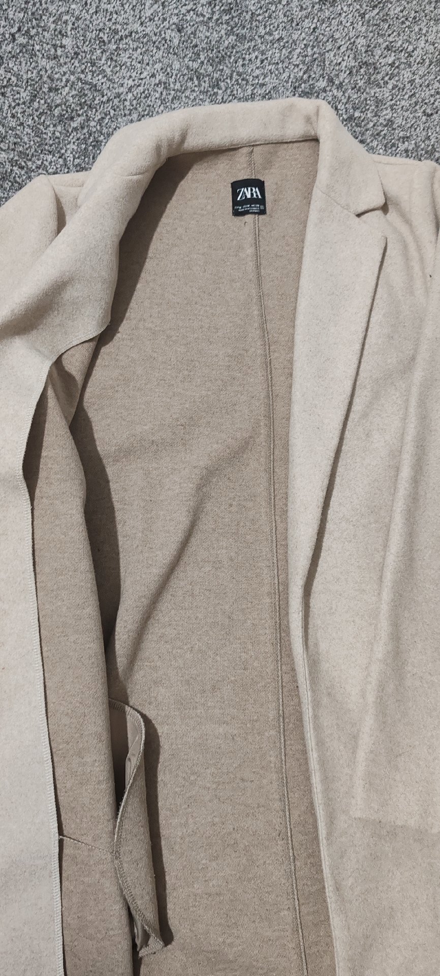 Zara Beige Long Wool Blend Coat, Zara, 10, Excellent condition — preloved on SilentSale®