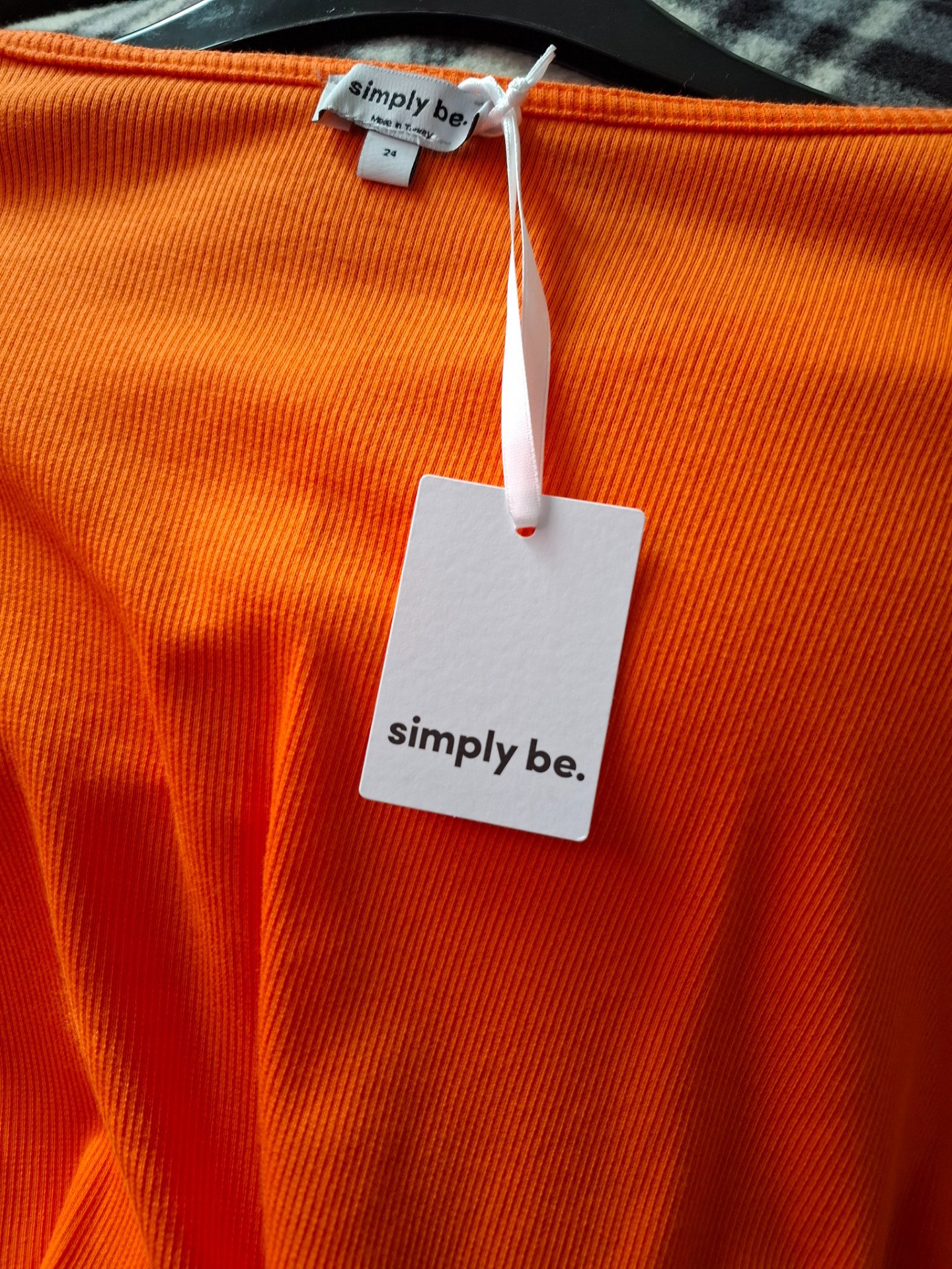 Simply Be Orange Ribbed Shift Dress – Size 24, Simply Be, 24, New condition — preloved on SilentSale®