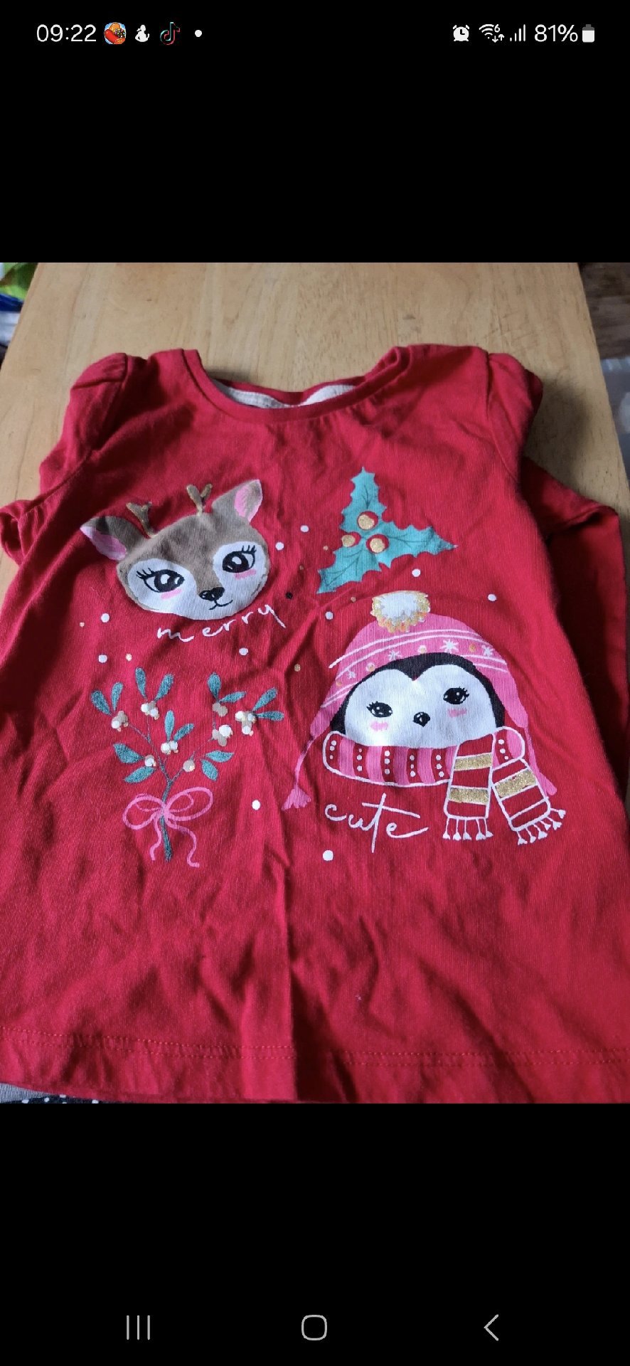 So Cute Red Christmas Long Sleeve Top 98cm 2-3 Years, So Cute, 2-3 years, Excellent condition — preloved on SilentSale®