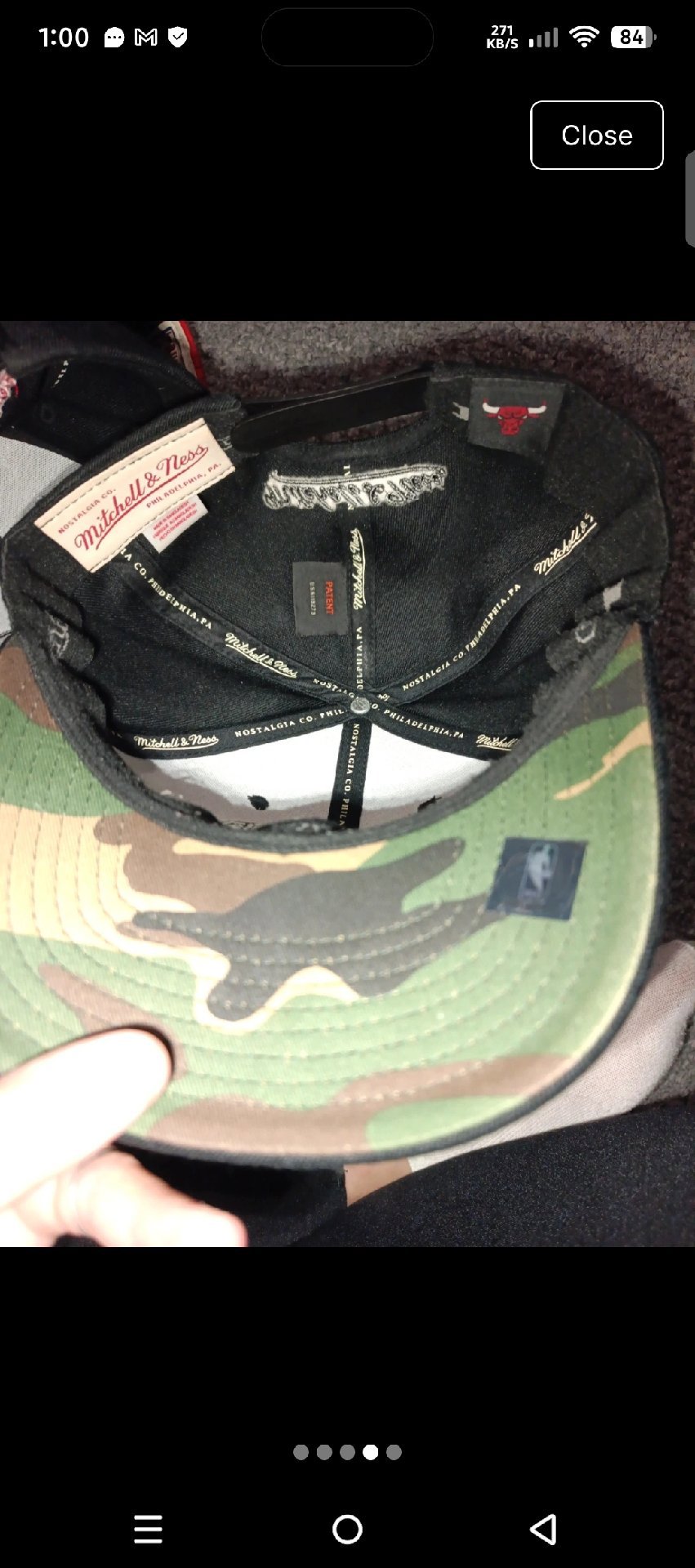 Mitchell & Ness Chicago Bulls Baseball Cap Camouflage Brim, Mitchell & Ness, L, Good condition — preloved on SilentSale®