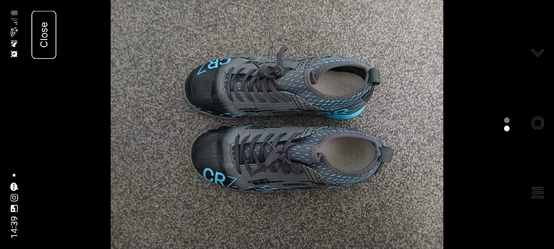  Black Blue CR7 Football Boots – Size 3, Adidas, 3, Excellent condition — preloved on SilentSale®
